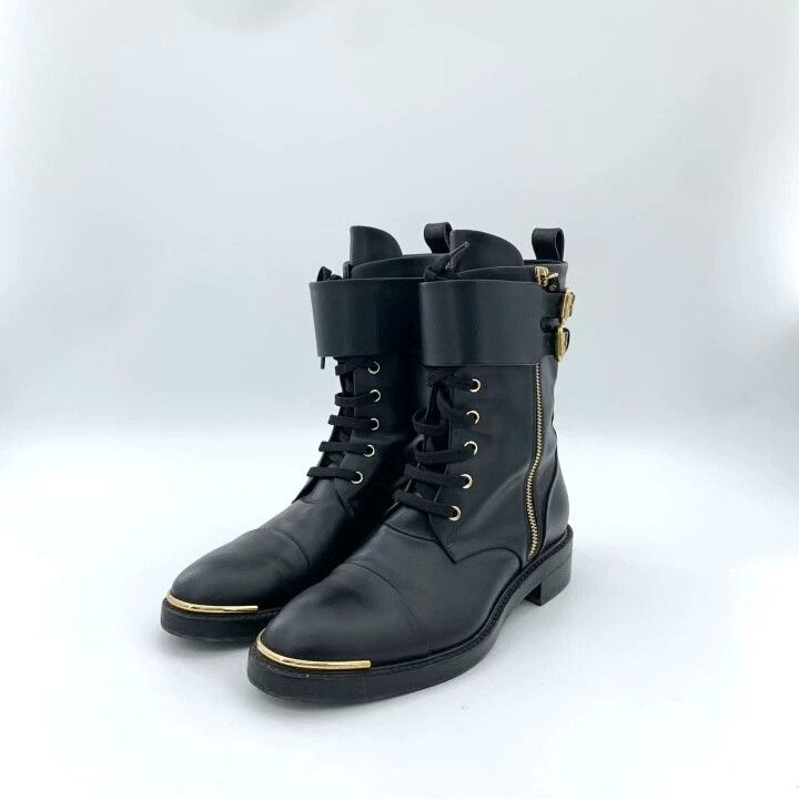 Louis Vuitton Louis Vuitton Black Leather Ankle Boots Size US 6.5 / IT 36.5 - 1 Thumbnail