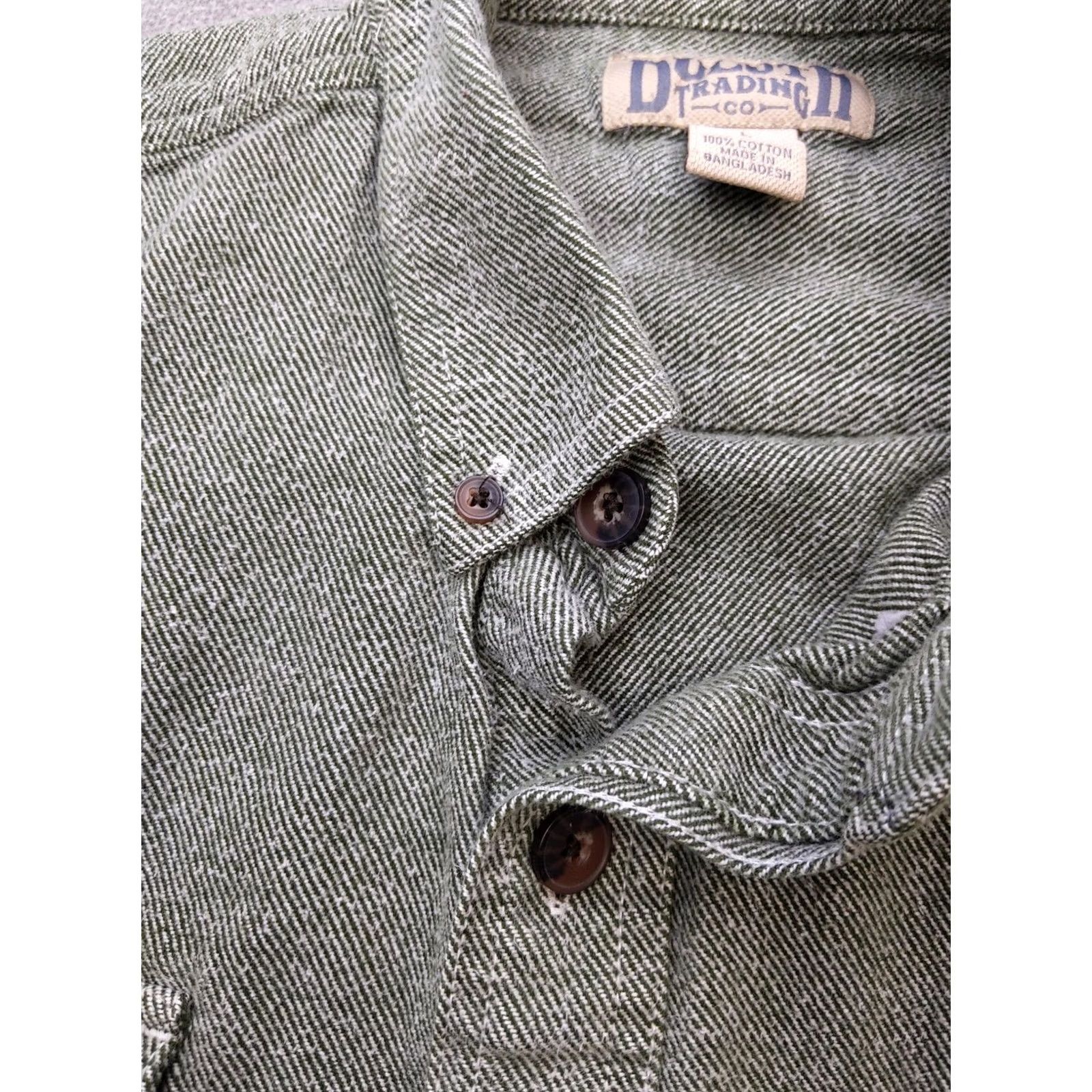 Duluth Trading Company Duluth Trading Co Shirt Mens L Green Cotton Twill Button Up Pockets Size US L / EU 52-54 / 3 - 4 Thumbnail