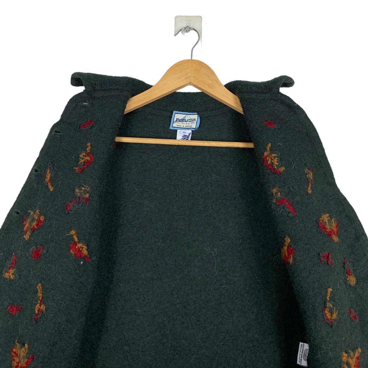 Pendleton PENDLETON Embroidery Logo Dark Green Wool Jacket #1081-C49 Size XL / US 12-14 / IT 48-50 - 12 Thumbnail