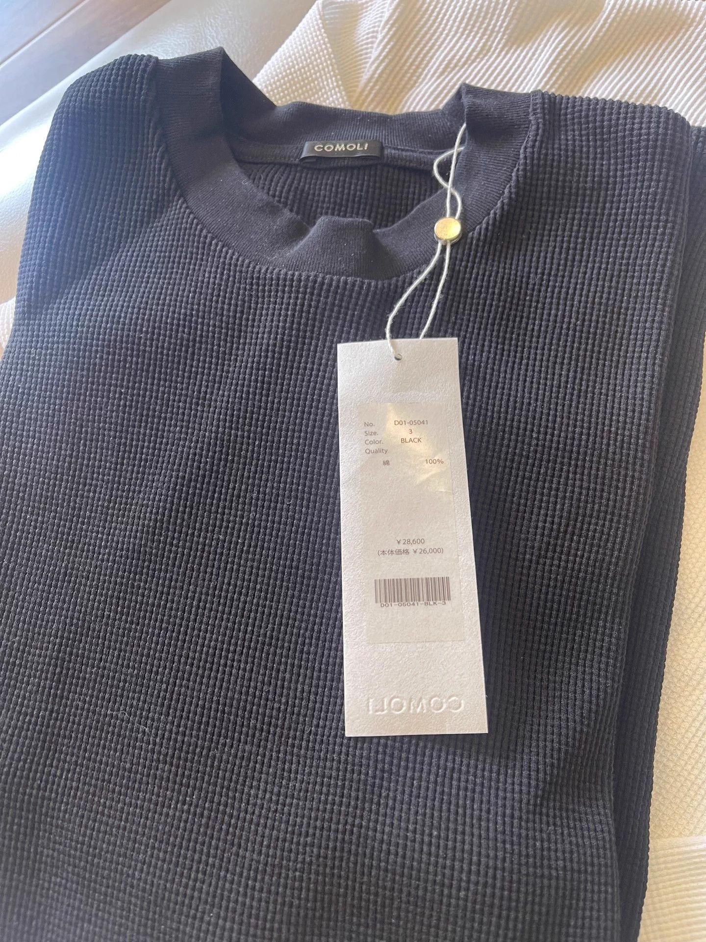 Complex COMOLI Cotton Waffle L/S Black/White Size US L / EU 52-54 / 3 - 4 Thumbnail