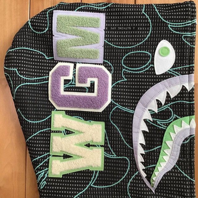 Bape 💫Glow in the dark💫 BAPE TEXT CODE CAMO Shark full zip hoodie Size US M / EU 48-50 / 2 - 5 Thumbnail