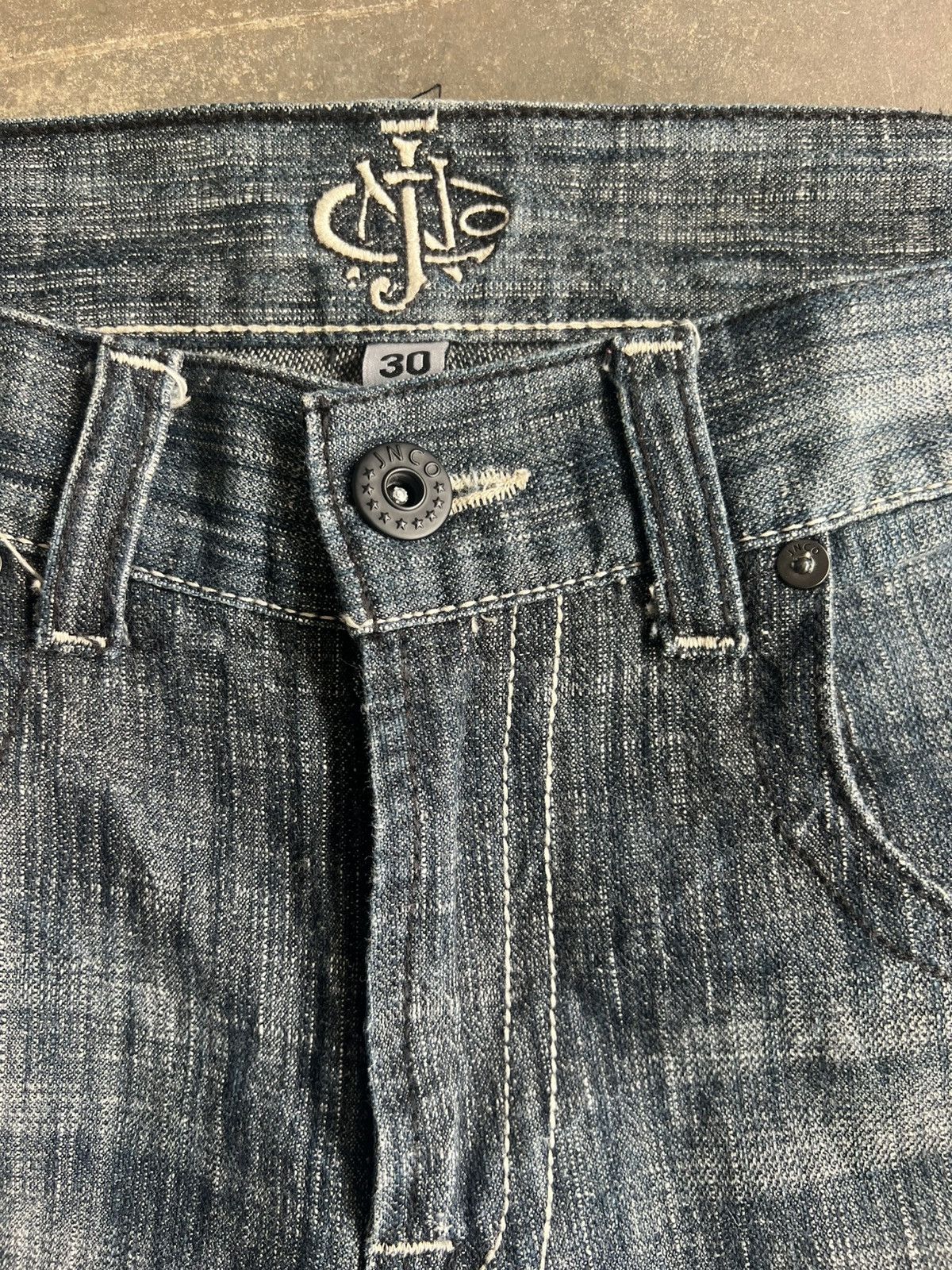JNCO Vintage Y2K JNCO Cross Dark Wash Jeans Straight Denim Size US 32 / EU 48 - 6 Thumbnail