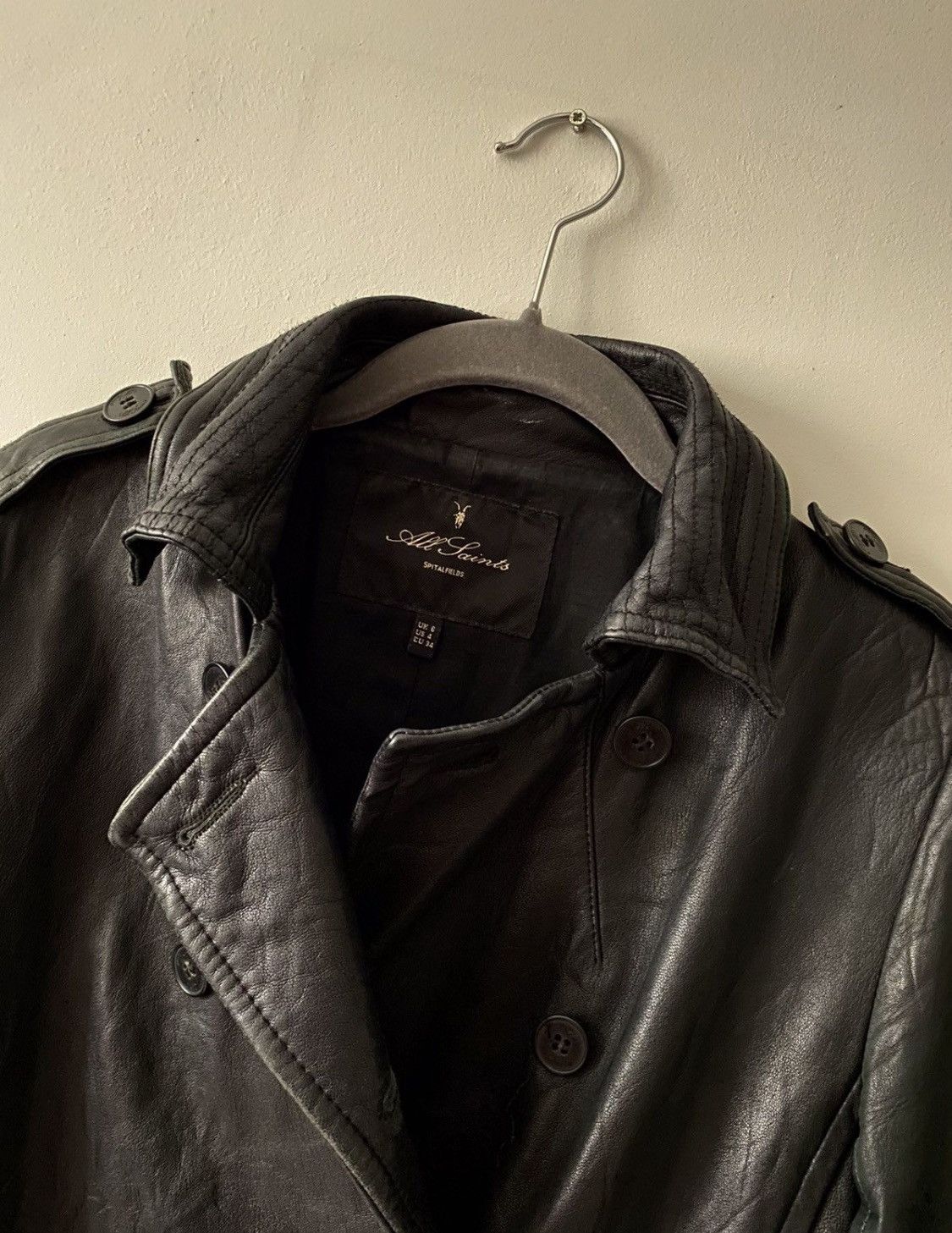 Allsaints Vintage Allsaints Leather Jacket Size XS / US 0-2 / IT 36-38 - 2 Thumbnail