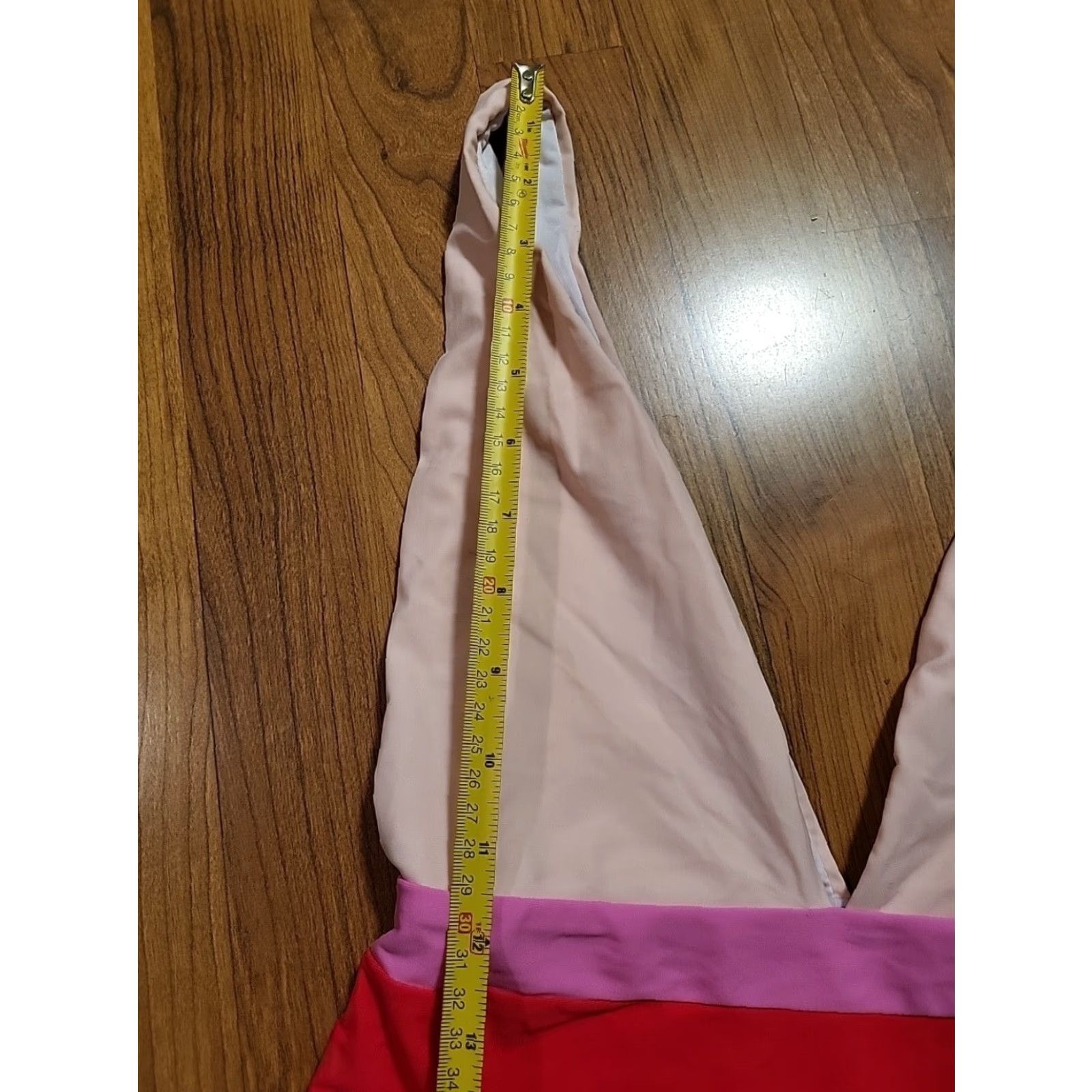 Vintage Stylish One Piece Swimsuit Women S Pink Red Skin Tone Nylon Spandex 82% 18% Beachwear Size ONE SIZE - 6 Thumbnail