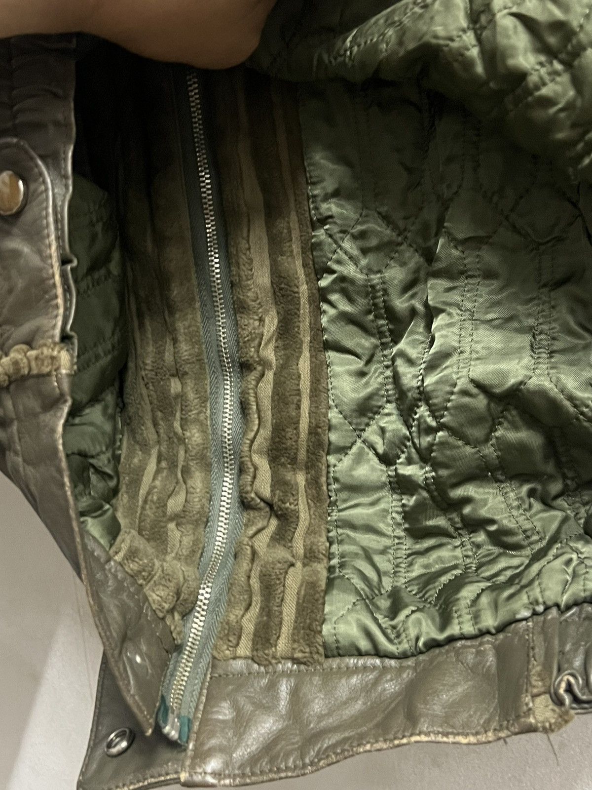 Japanese Brand × Vintage Vintage PARIENNE PART 3 zipper jacket leather sleeve velvet Size US M / EU 48-50 / 2 - 8 Thumbnail