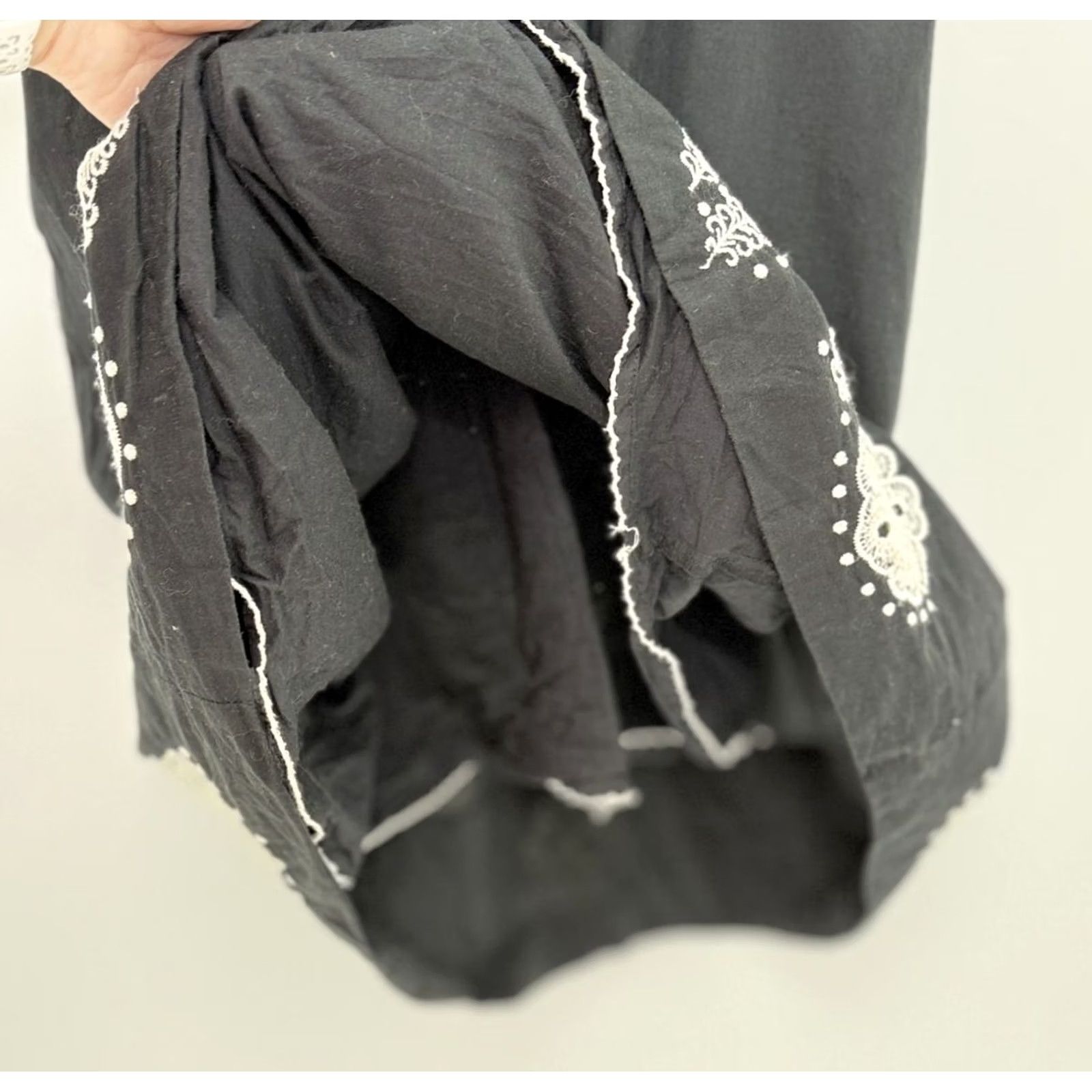 Anthropologie Moulinette Soeurs Anthropologie Dress Womens Sz 4 Black White Embroidered Boho Mini Size S / US 4 / IT 40 - 5 Thumbnail