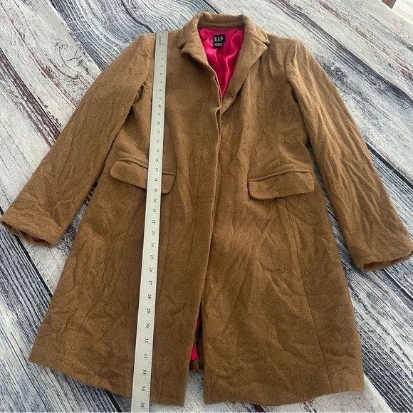 Gap Vintage GAP Y2K Wool/Cashmere Women's Tan Overcoat Size M / US 6-8 / IT 42-44 - 10 Thumbnail