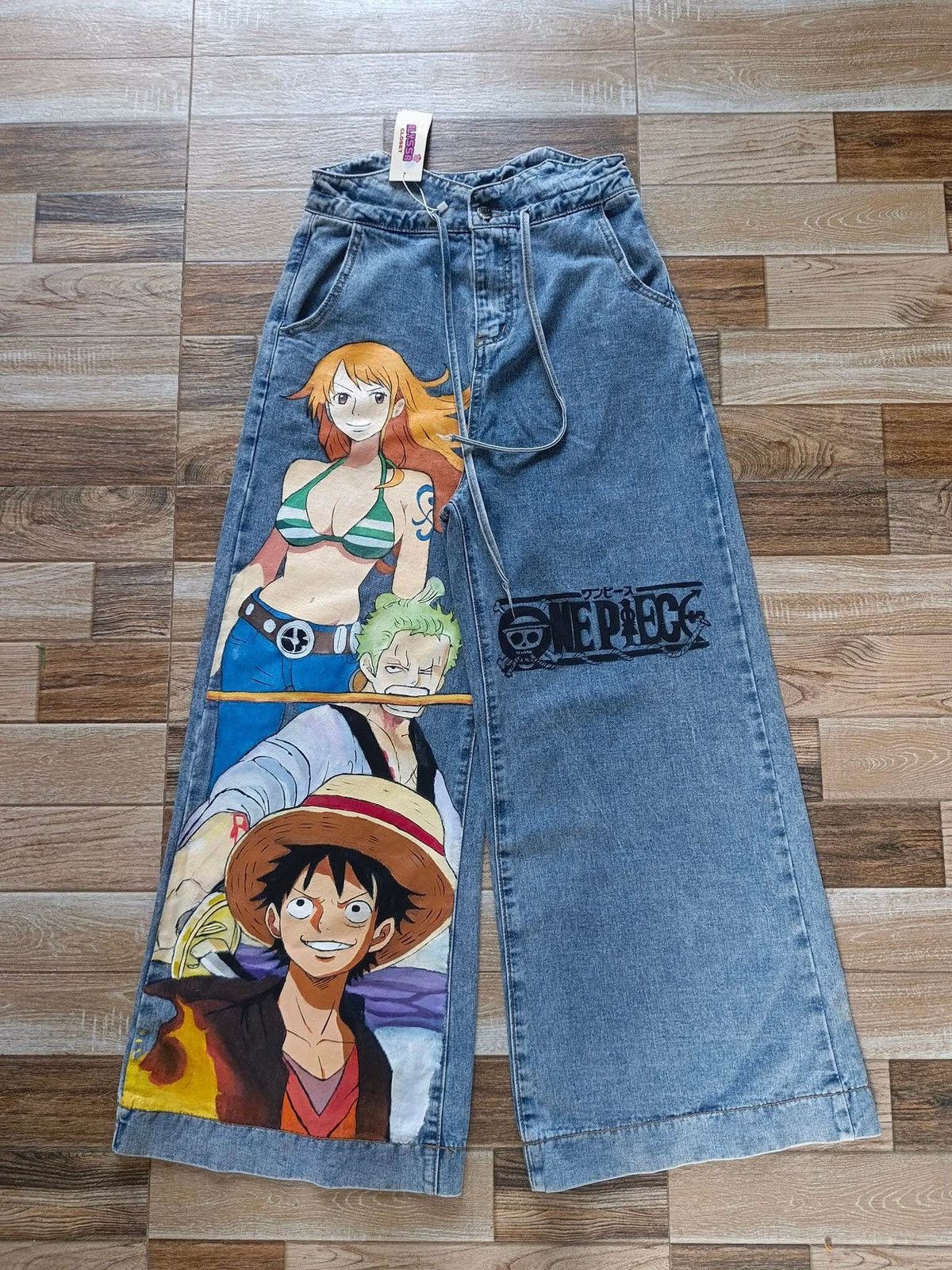 Vintage Hand-painted One Piece Wide leg Pants Size US 30 / EU 46 - 2 Thumbnail