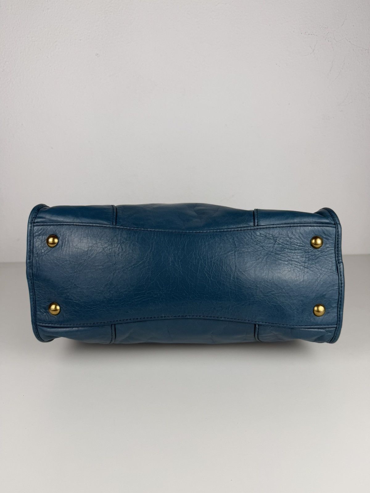 Miu Miu Miu miu vitello lux top zip handbag in turquoise Size ONE SIZE - 5 Thumbnail