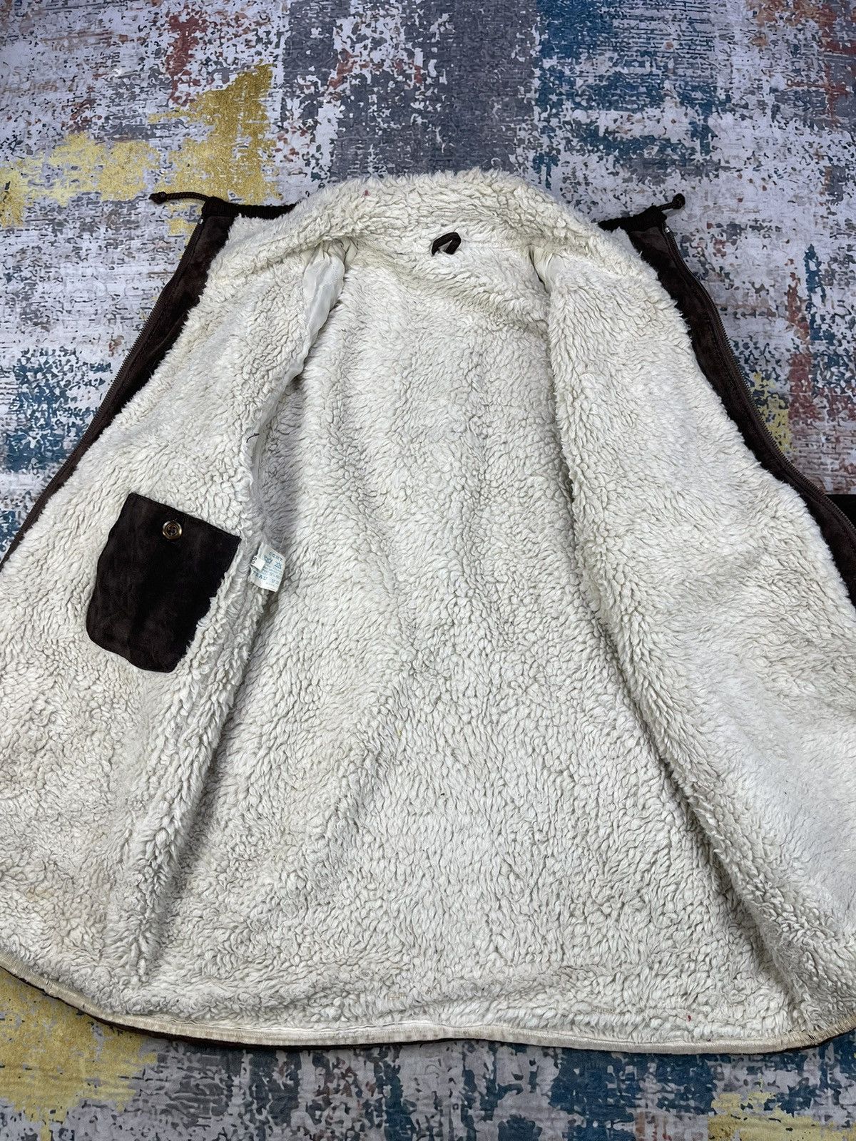 Vera Pelle Vera Pelle Suede Leather Sherpa Lined Jackets Size US L / EU 52-54 / 3 - 10 Thumbnail