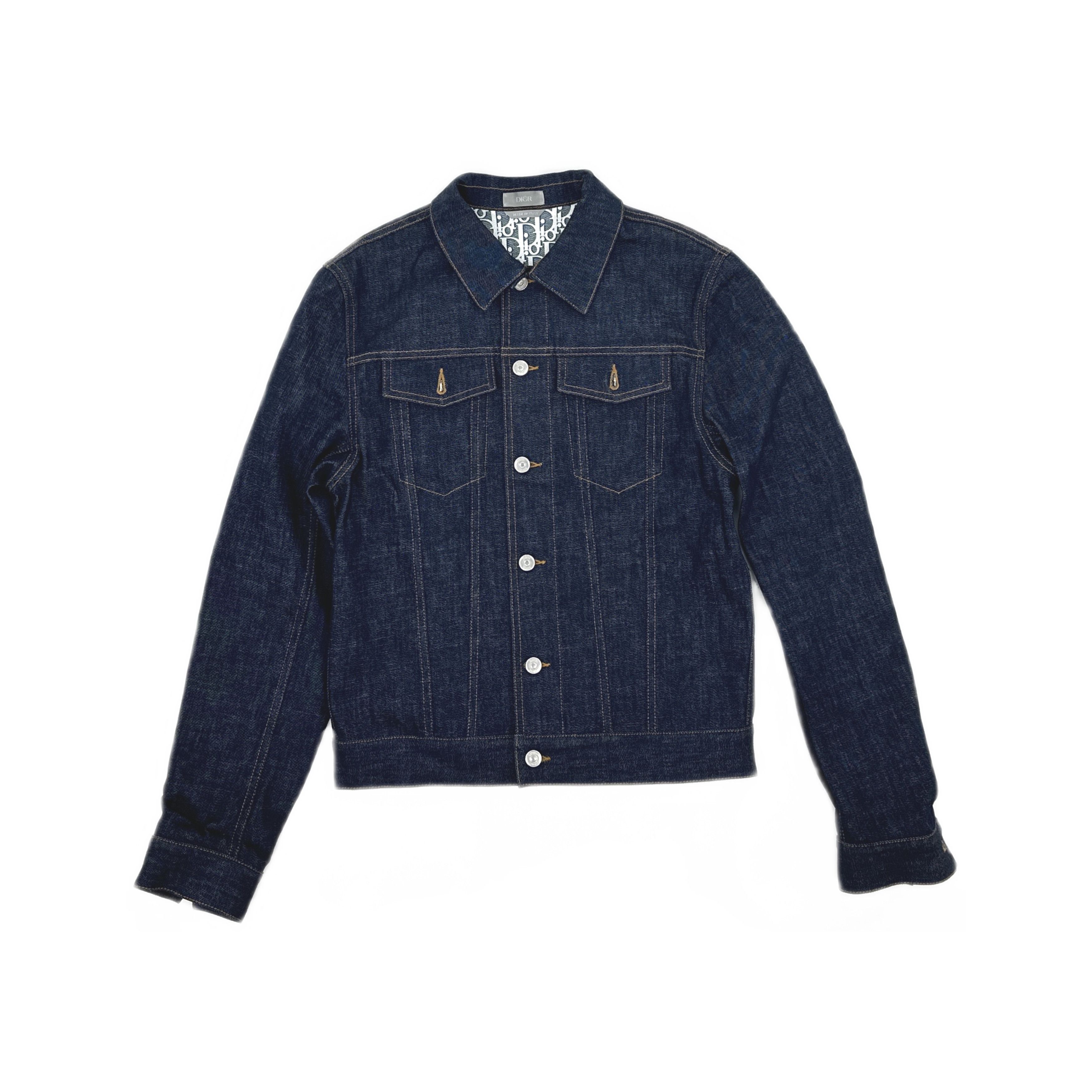 Dior Dior Oblique Lining Raw Denim Jacket 46 Size US S / EU 44-46 / 1 - 1 Thumbnail
