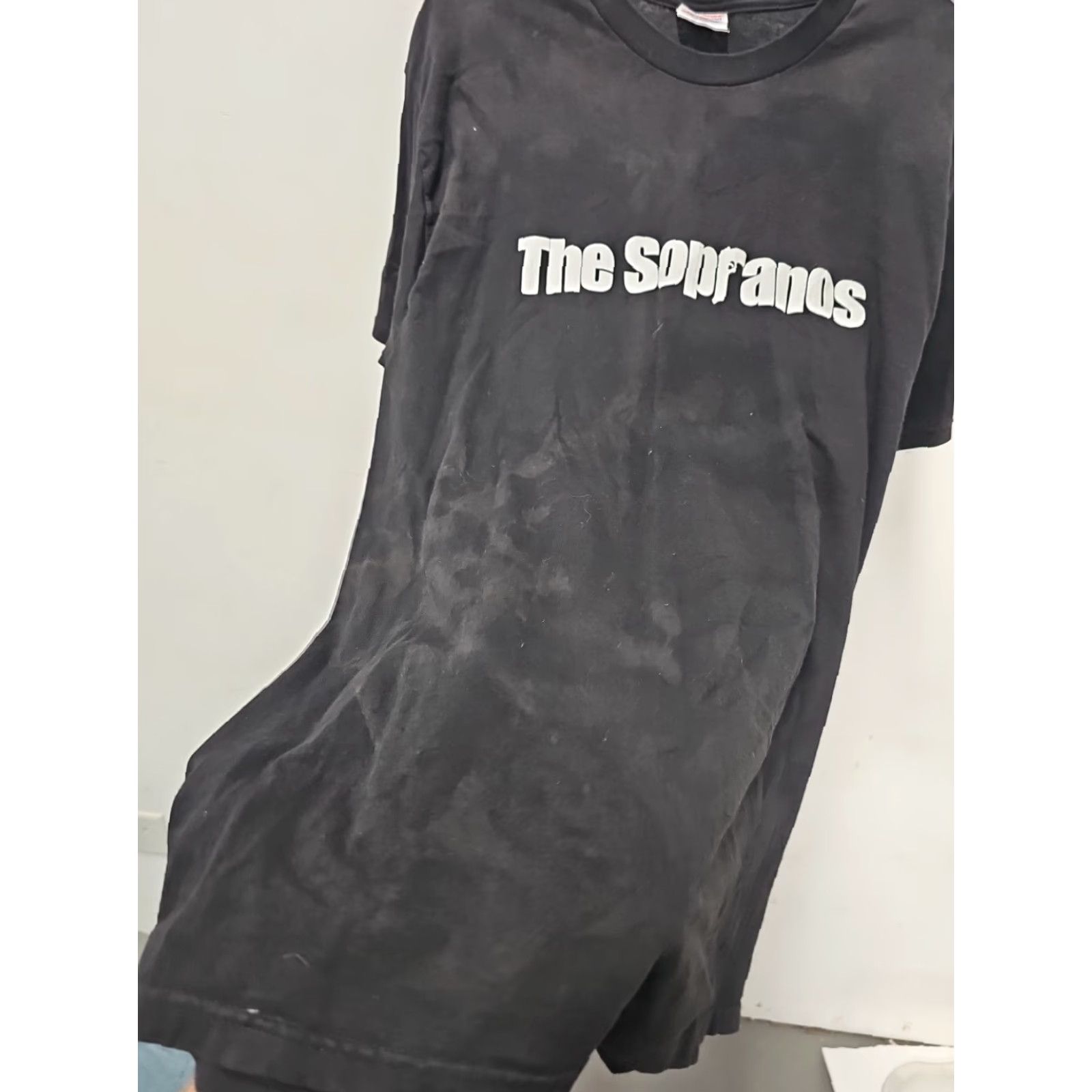 Vintage VINTAGE The Sopranos Men Black T Shirt TV Show Promo Tony T-Shirt Large Mens Regular Fit Short Sleeve Crew Neck Cotton Black 2000s Decade 2000-2009 Size US L / EU 52-54 / 3 - 3 Thumbnail