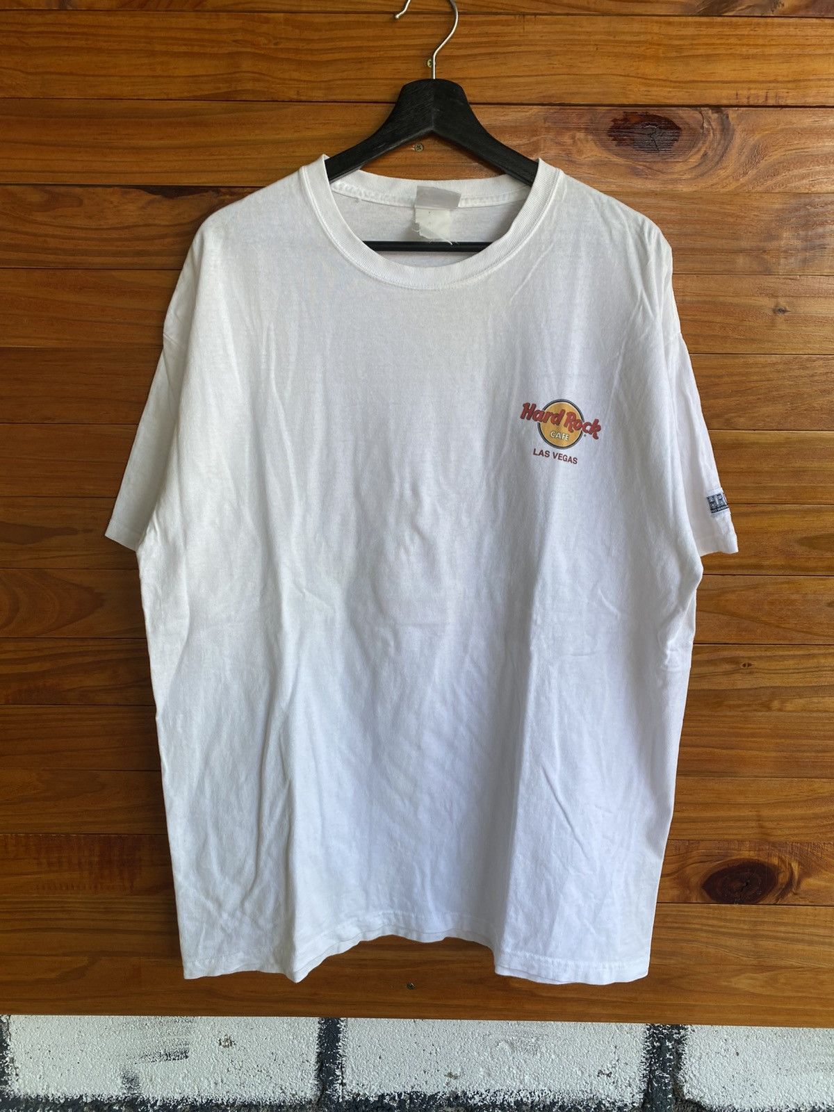 Hard Rock Cafe Vintage Hard Rock Cafe Las Vegas Graphic T-Shirt | 90s White Size US L / EU 52-54 / 3 - 10 Thumbnail