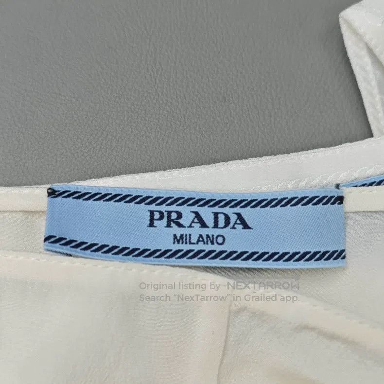 Prada Prada Beige bullet screen mulberry silk short skirt Size 26" / US 2 / IT 38 - 5 Thumbnail