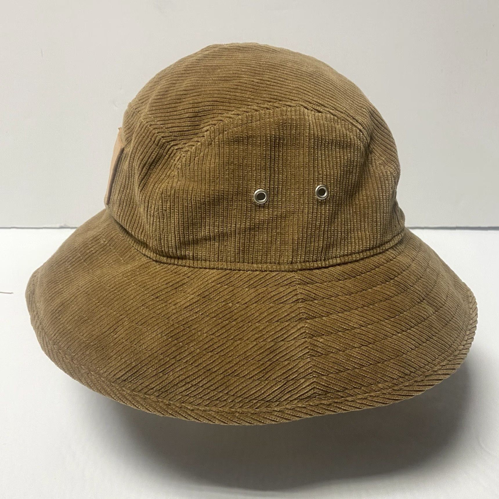 VINTAGE Snow Peak Corduroy Bucket Hat Cap Men Medium Brown Cotton