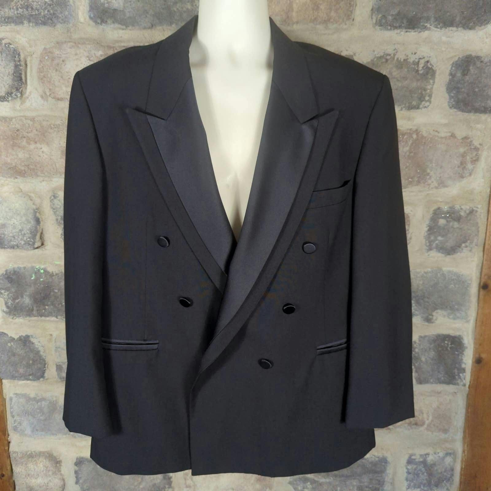 Oscar De La Renta Oscar De La Renta Formal Black Tuxedo Jacket Double ...