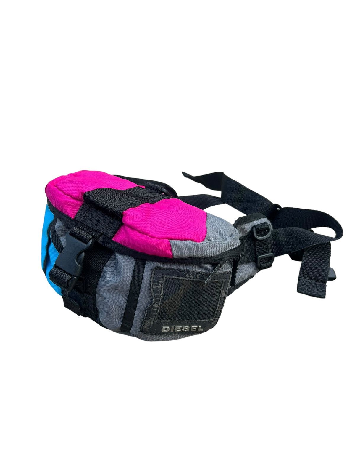 Diesel Vintage Diesel Multi Colour Block Nylon Waist Chest Bag Size ONE SIZE - 18 Thumbnail