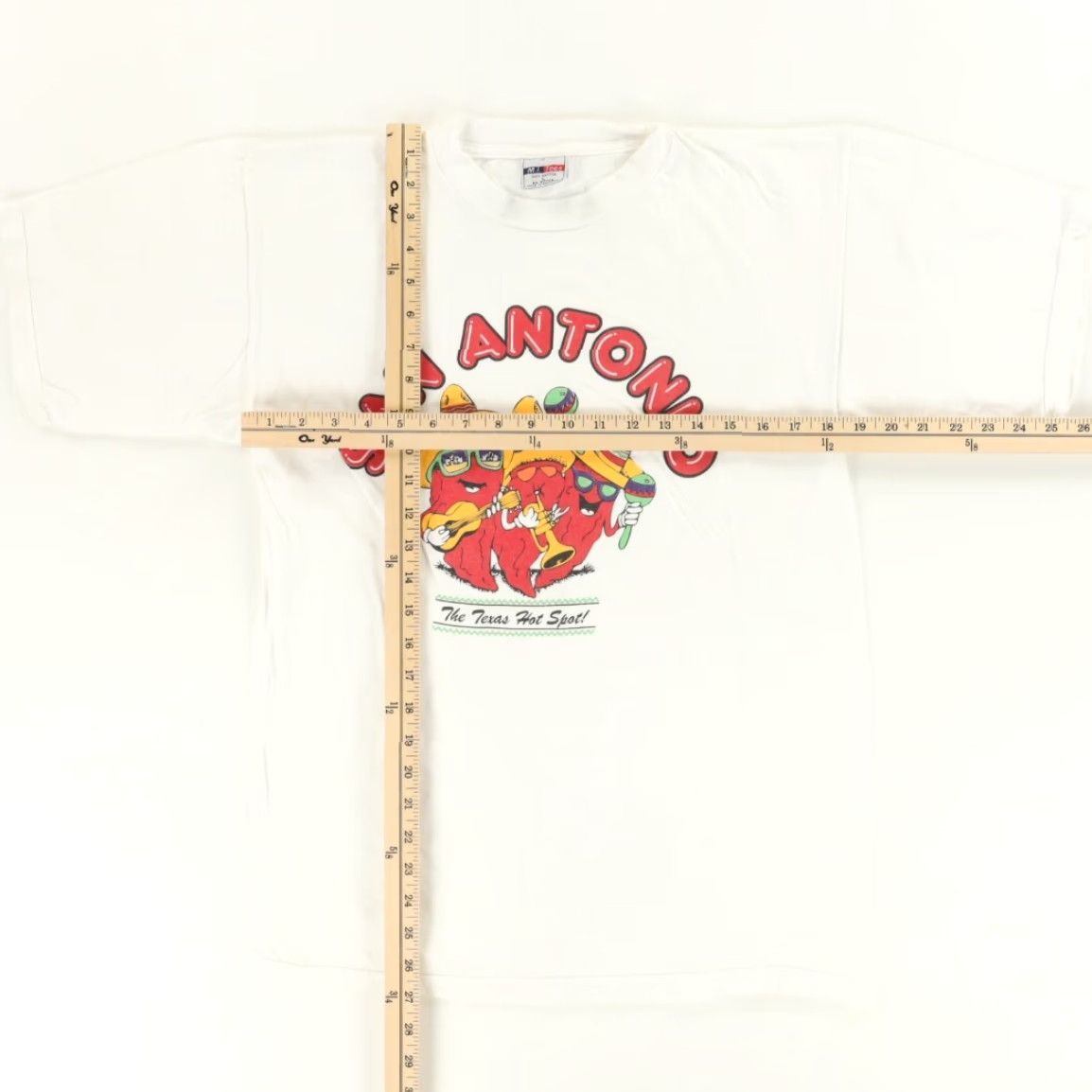 Vintage VTG MI Tees San Antonio Hot Spot Mariachi Solid T-Shirt White Men's L Size US L / EU 52-54 / 3 - 3 Thumbnail