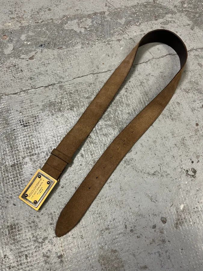 Dolce & Gabbana 2000s Dolce & Gabbana Golden Milano Buckle Brown Leather Belt Size ONE SIZE - 4 Thumbnail