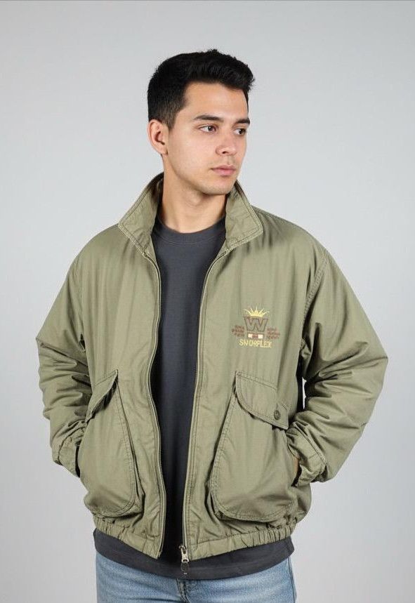 Japanese Brand Vintage Navy Chic Swooplex Bombers Jacket Size US L / EU 52-54 / 3 - 1 Thumbnail