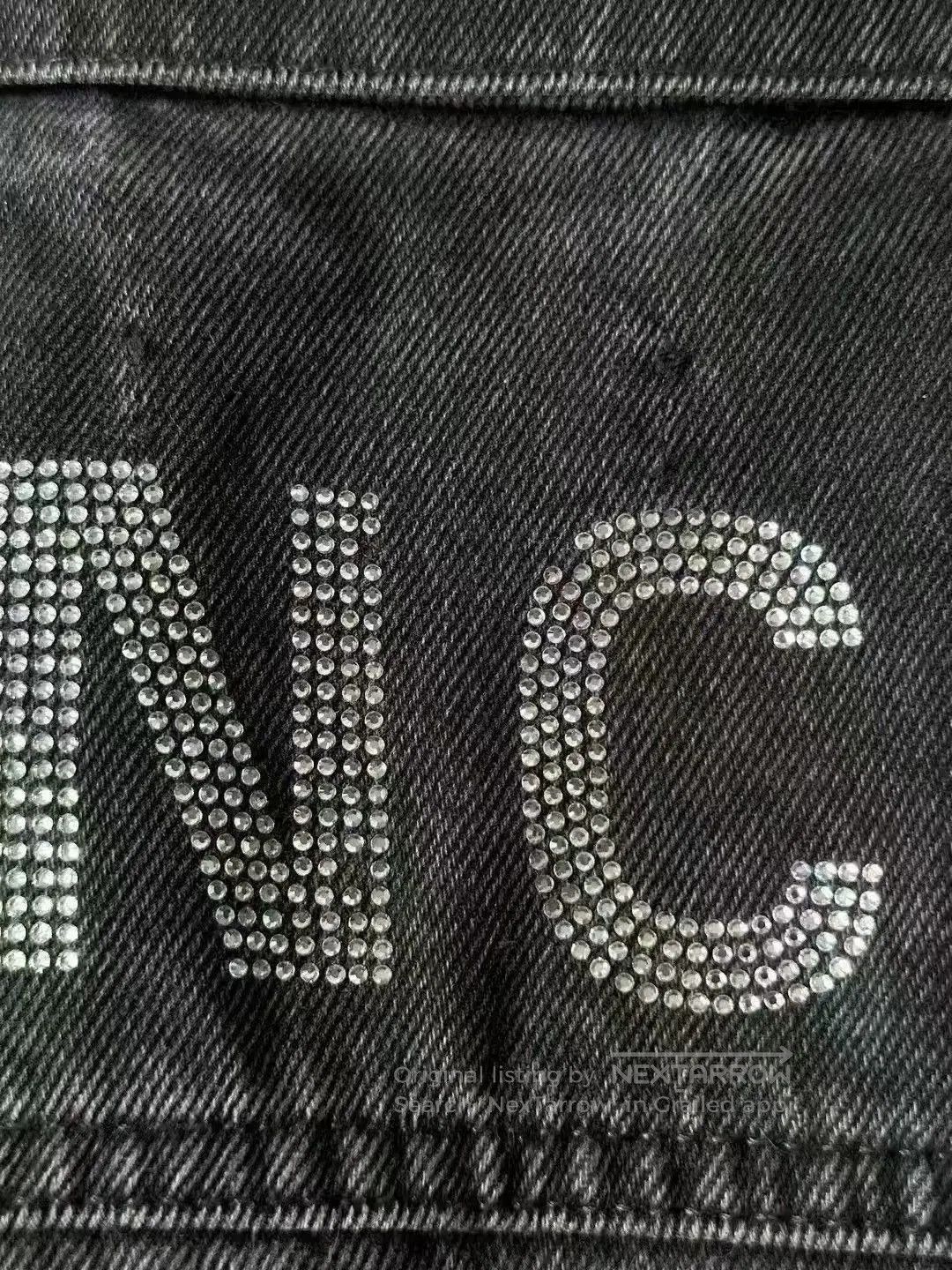 Balenciaga Balenciaga Denim Jacket with Crystal Logo. Size US M / EU 48-50 / 2 - 3 Thumbnail