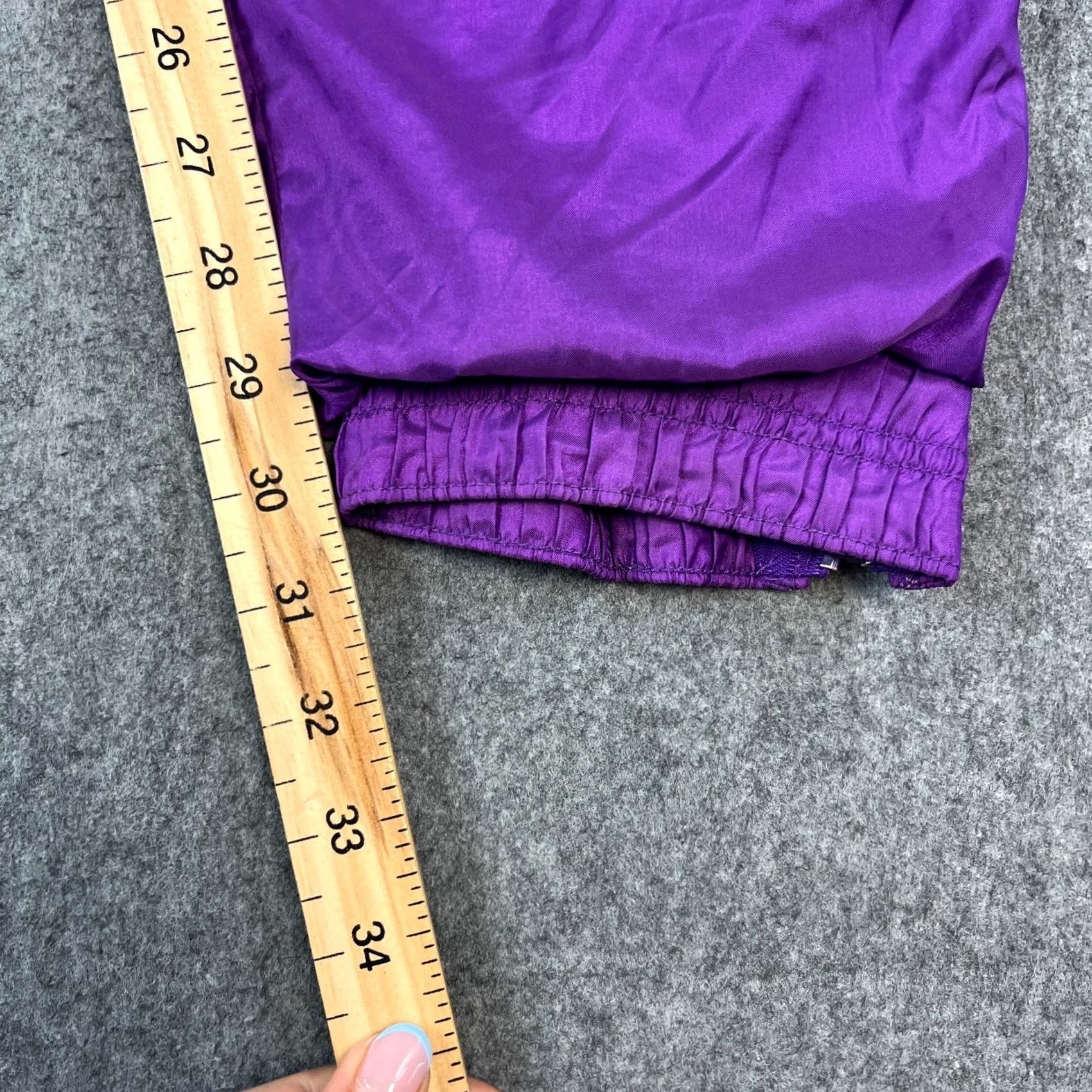 Nike VINTAGE Nike Mens Track Pants Shell L Purple Challenge Court 80s Tennis Agassi 80s Size US 33 - 4 Thumbnail