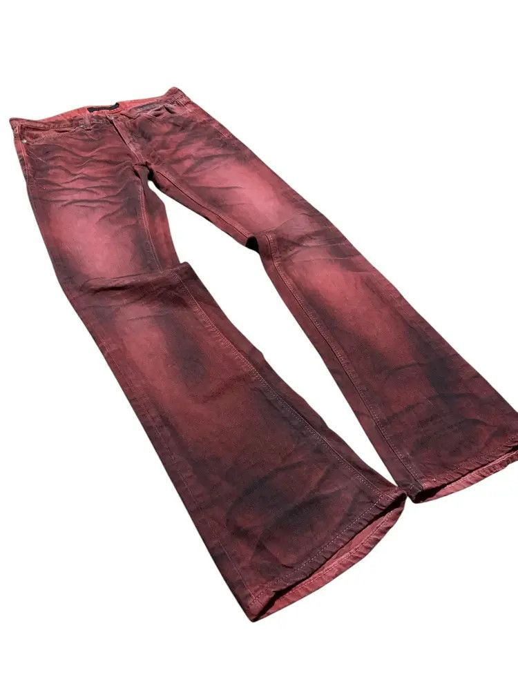 GOSTAR DE FUGA FUGA japan gothic bloody red flared jeans Size US 30 / EU 46 - 3 Thumbnail