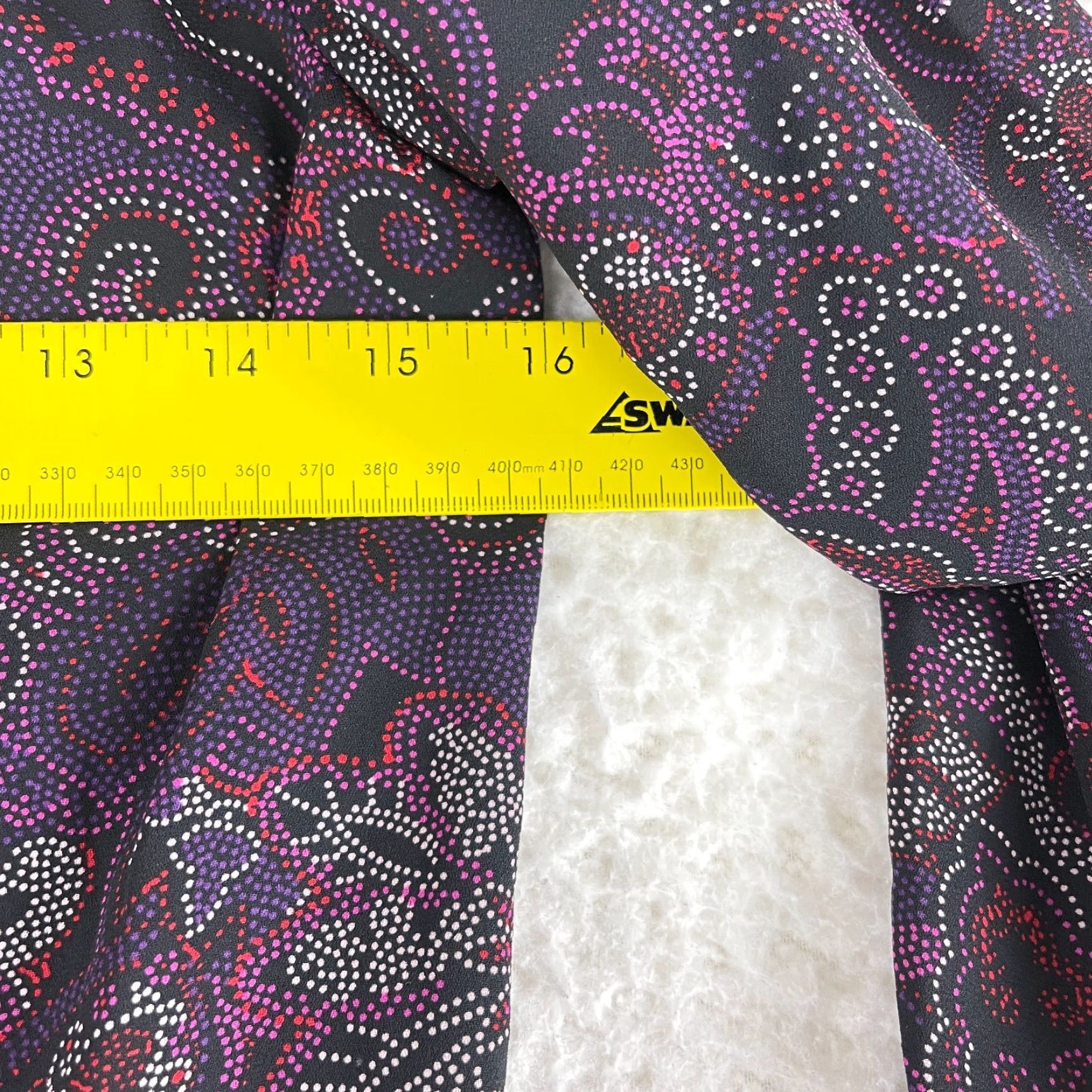 Vintage ModCloth Purple Paisley Wrap Maxi Dress Womens Small Long Sleeve V-Neck Lined Size S / US 4 / IT 40 - 7 Thumbnail