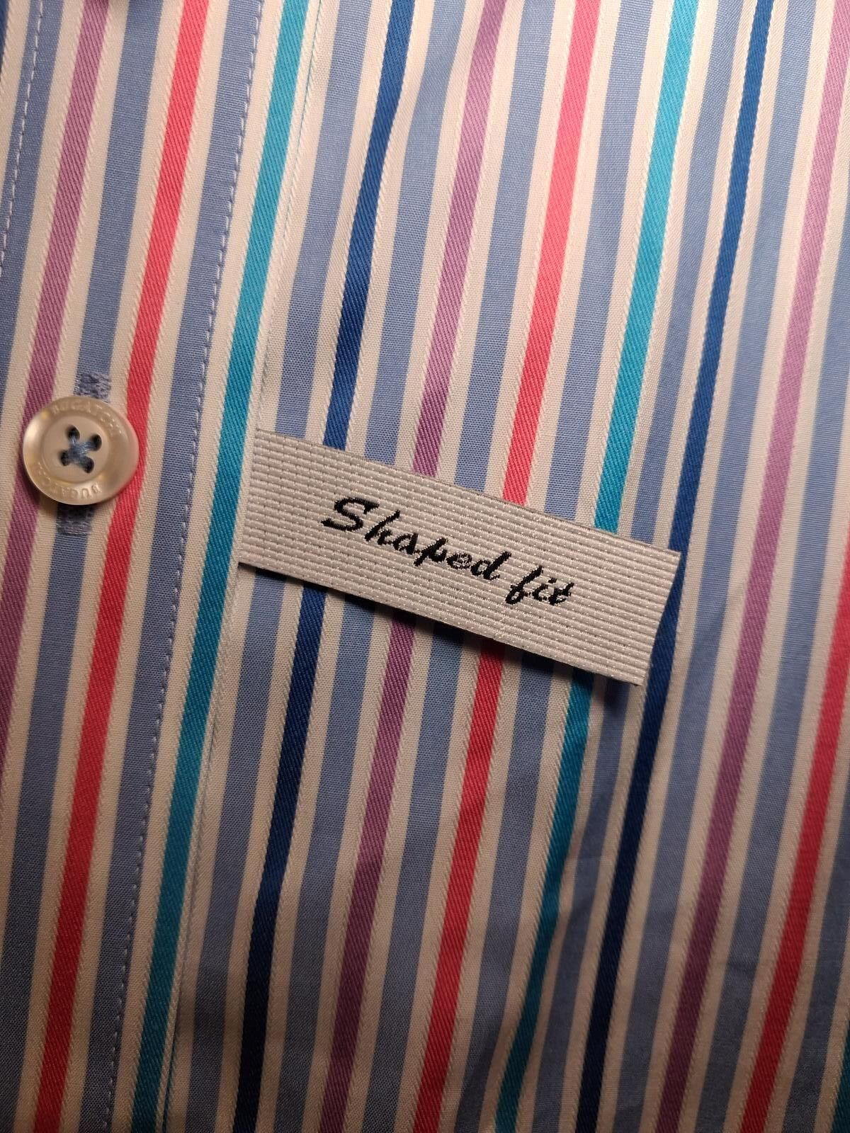 BUGATCHI NEW Bugatchi Uomo Dress Shirt 15-34/35 Small Multicolor Size US S / EU 44-46 / 1 - 6 Thumbnail