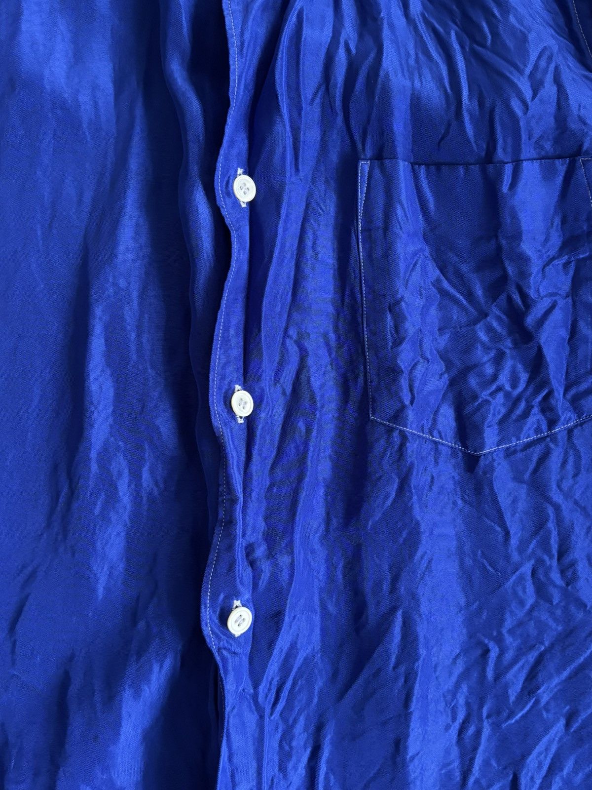 Comme des Garcons CDG Homme 2008 Textured Blue Shirt Size US XS / EU 42 / 0 - 2 Thumbnail