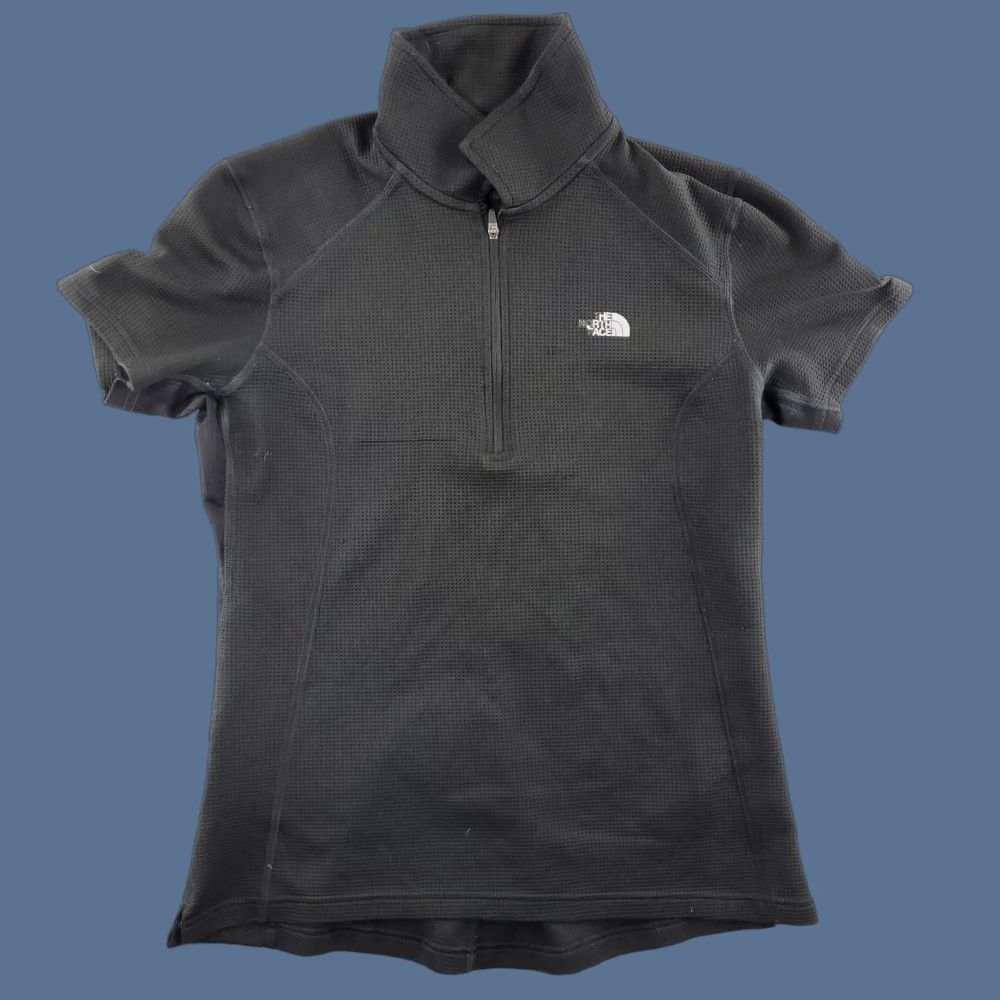 The North Face The North Face Short Sleeve Zip Jacket Women Black Small Layering Layer Shirt Size 28" / US 6 / IT 42 - 1 Thumbnail
