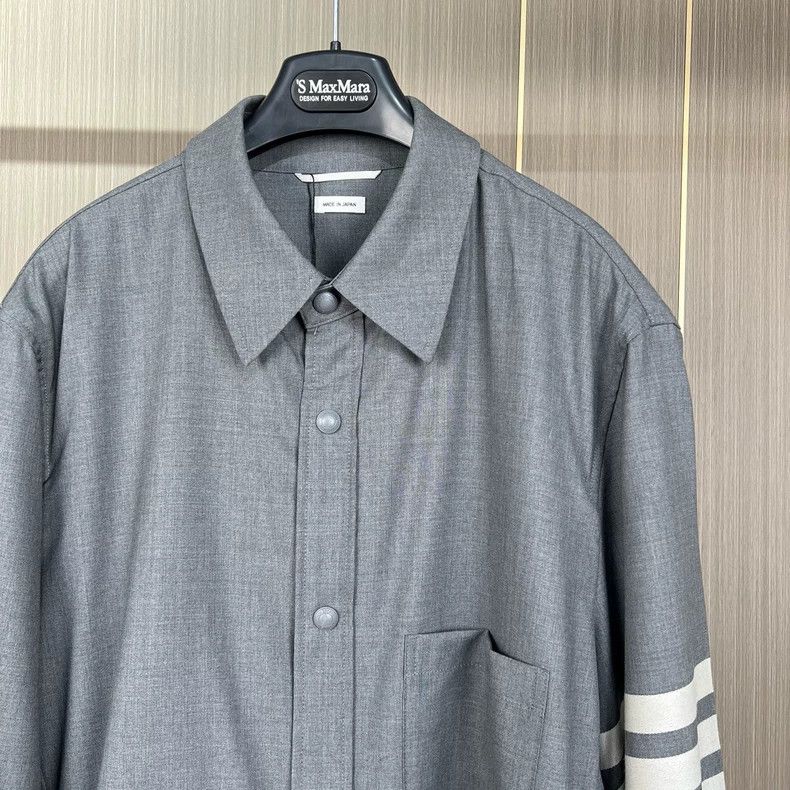 Thom Browne Thom Browne size3 Wool striped shirt jacket Size US L / EU 52-54 / 3 - 3 Thumbnail
