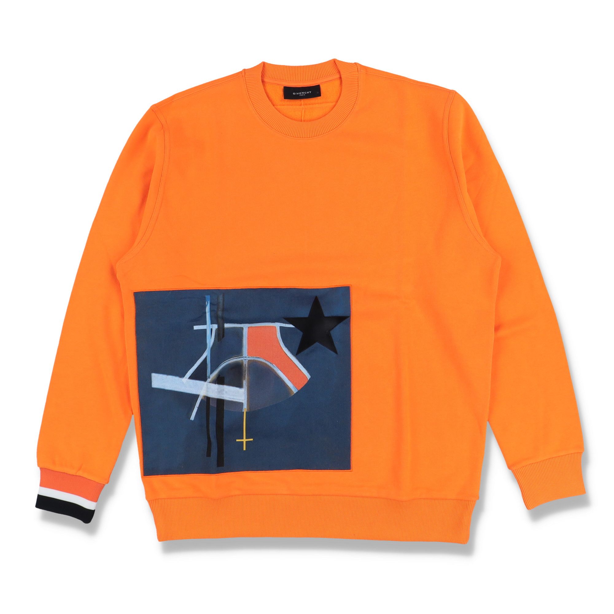 image of Givenchy Orange Star Basketball Pitch Oversized Sweatshirt, Men's (Size Small)