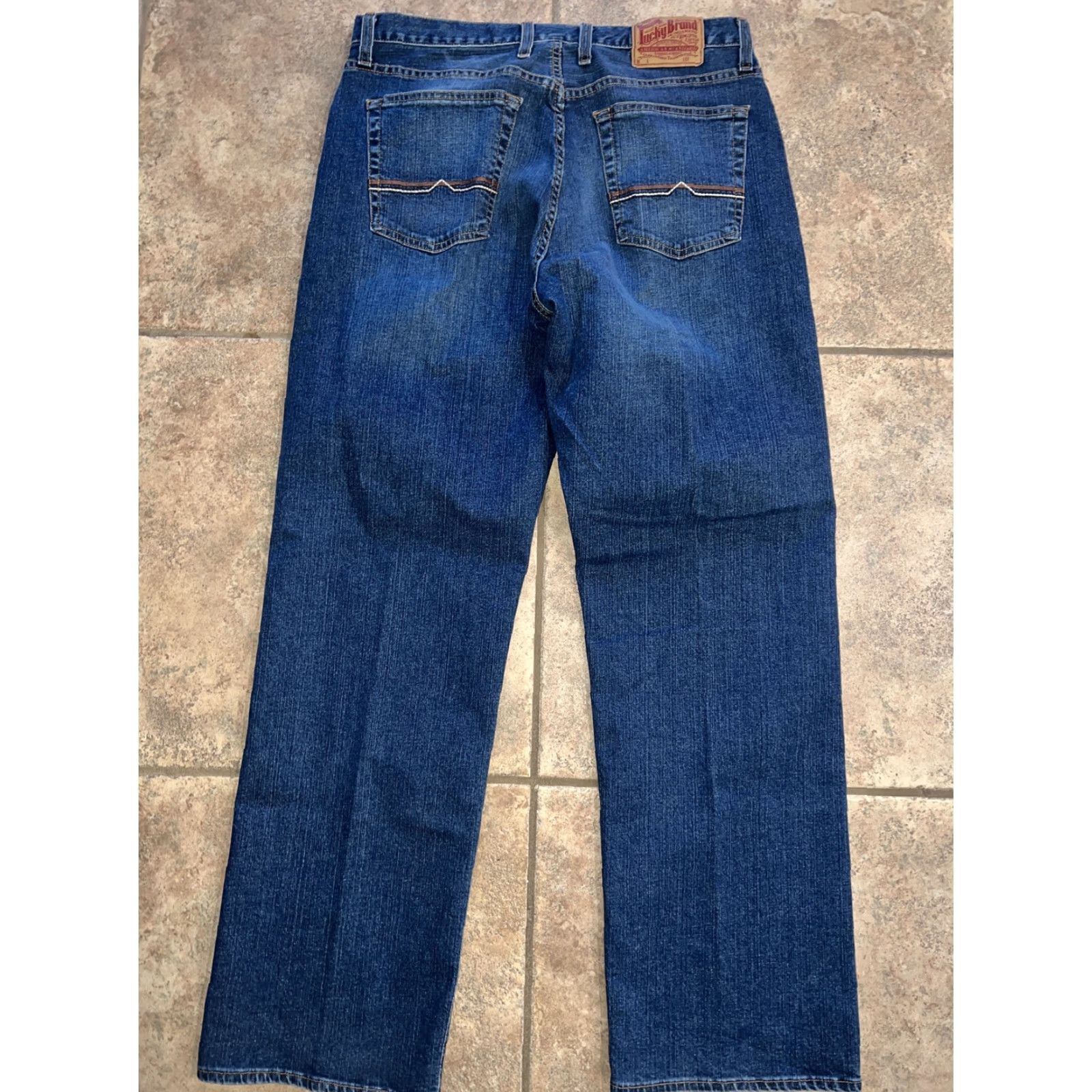 Lucky Brand Lucky Brand Gene Montesano Blue Straight Jeans Means Size 34x32 Mens Jeans Straight 34x32 Blue Size US 34 / EU 50 - 4 Thumbnail