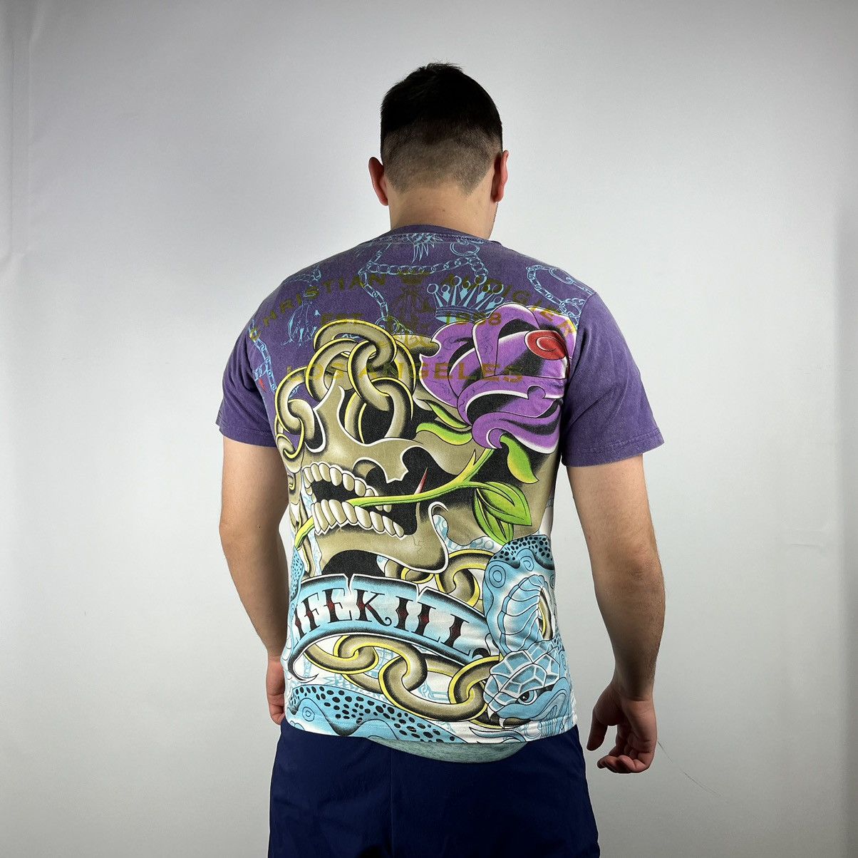 Christian Audigier Christian audigier Tshirt all print size S/M Size US M / EU 48-50 / 2 - 2 Thumbnail