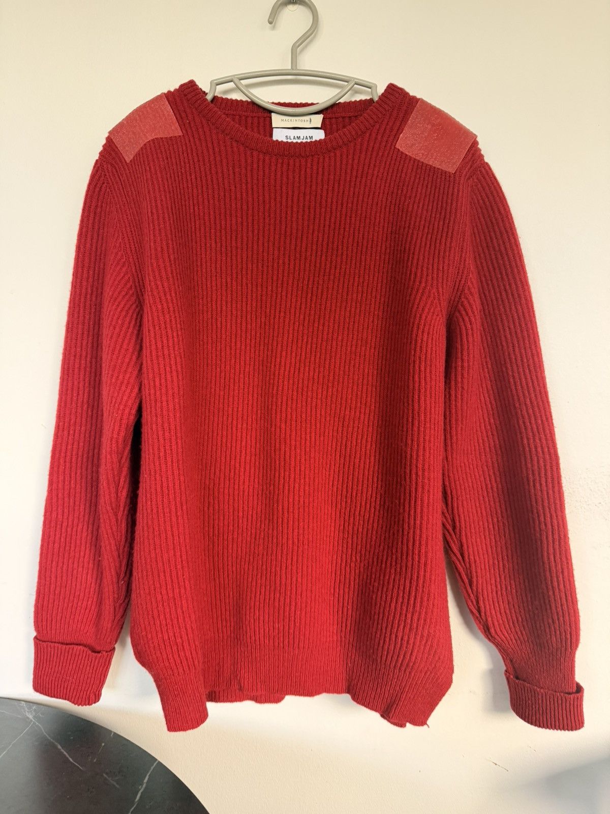 Mackintosh X Slam Jam Red Wool Ribbed Sweater – Size 1XL, Men's — image 2 of 6