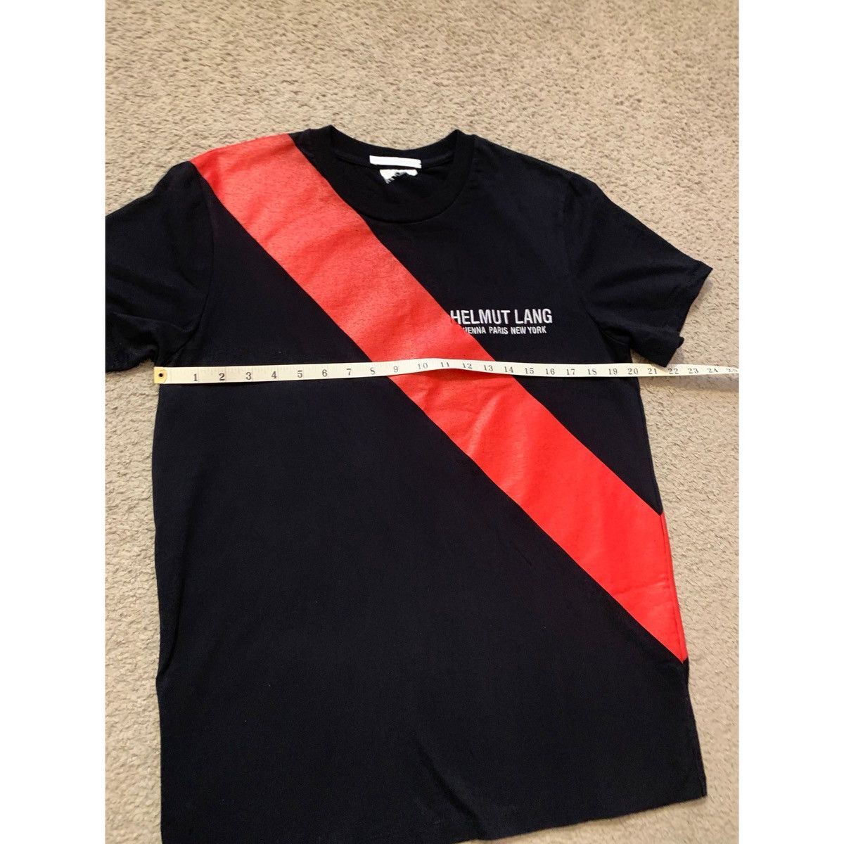 Helmut Lang HELMUT LANG SASH STRIPE LOGO T-SHIRT Size US M / EU 48-50 / 2 - 19 Thumbnail