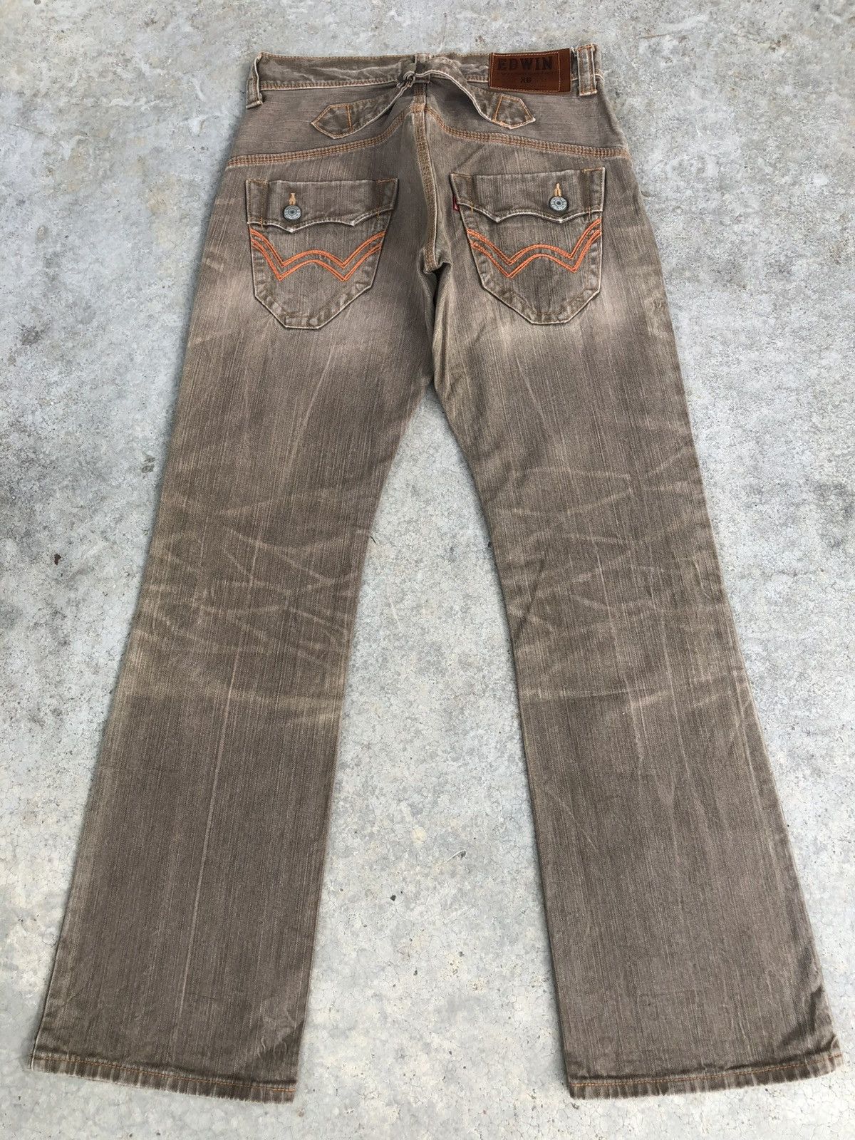 If Six Was Nine Japanese Edwin Exclusive Flared Jeans Bootcut Distressed Size US 31 - 1 Thumbnail