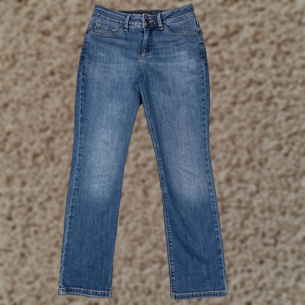 Lee Jeans Junior 3 Blue Denim Regular Fit Straight Leg Mid Rise 27x28