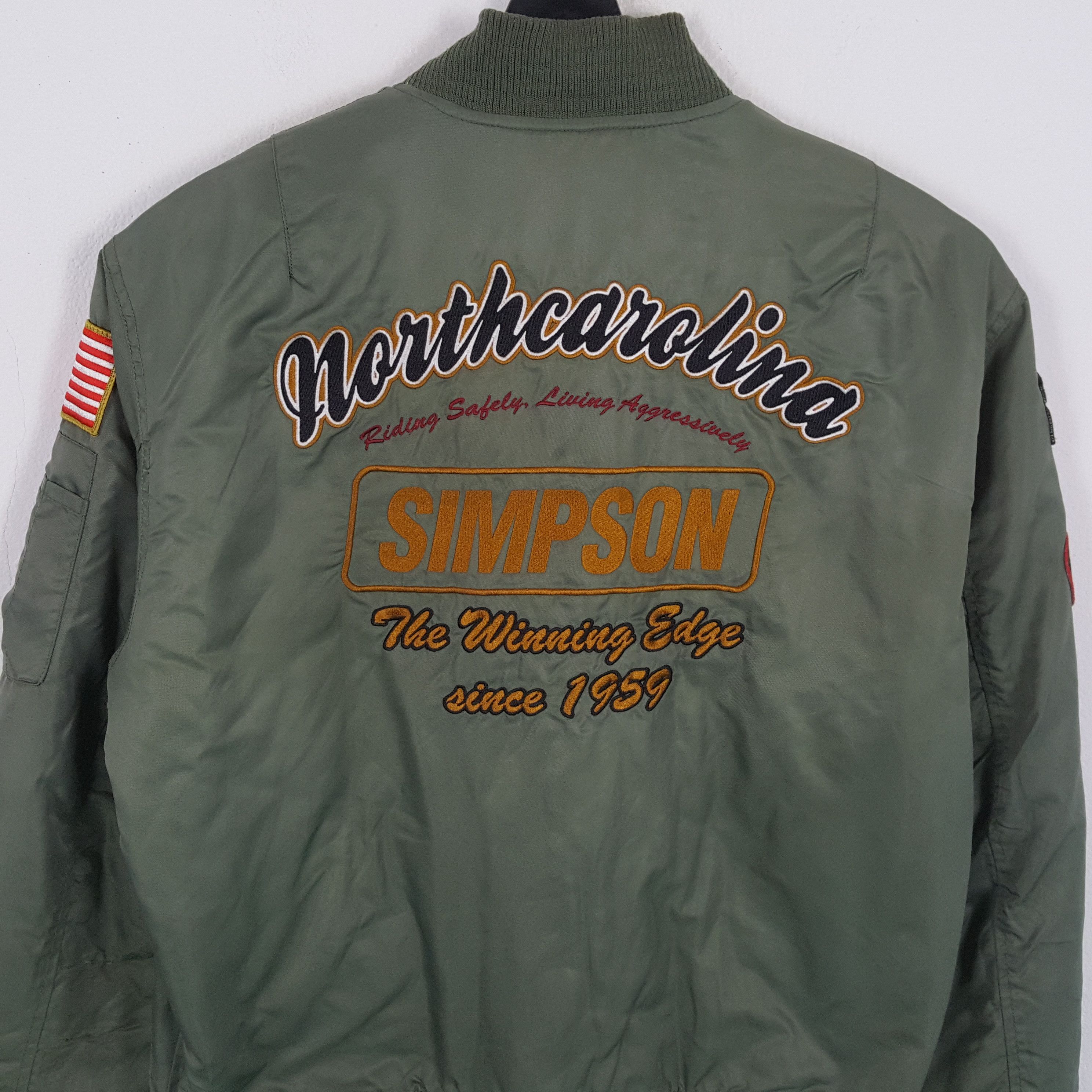 The Simpsons × Vintage SIMPSON NORTH CAROLINA Racing Motorsports Style Jacket Size US L / EU 52-54 / 3 - 2 Thumbnail