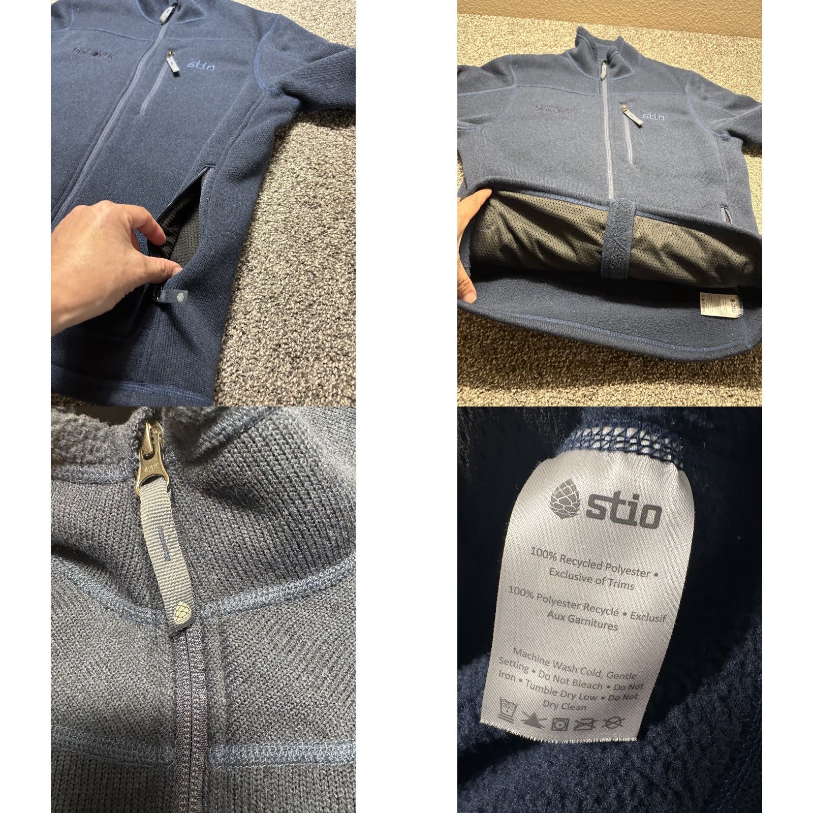 Vintage Stio Fleece Jacket Mens Medium Full Zip Outdoor Navy Blue Size US M / EU 48-50 / 2 - 8 Thumbnail