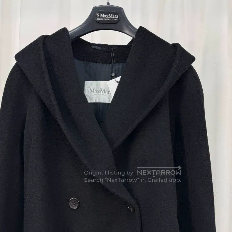 Max Mara Max Mara Black Hooded Cashmere Overcoat Size S / US 4 / IT 40 - 3 Thumbnail