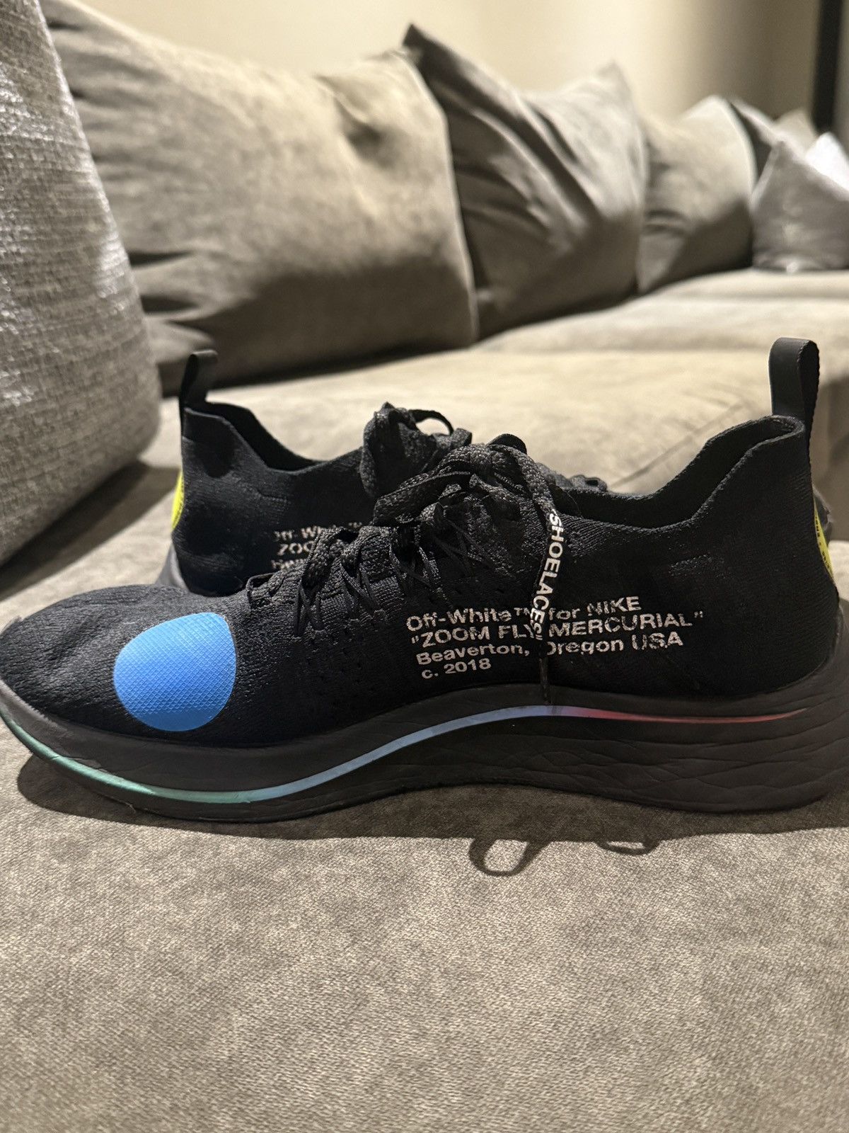 Nike × Off-White NIKE OFF-WHITE ZOOM FLY SNEAKERS Size US 10.5 / EU 43-44 - 2 Thumbnail