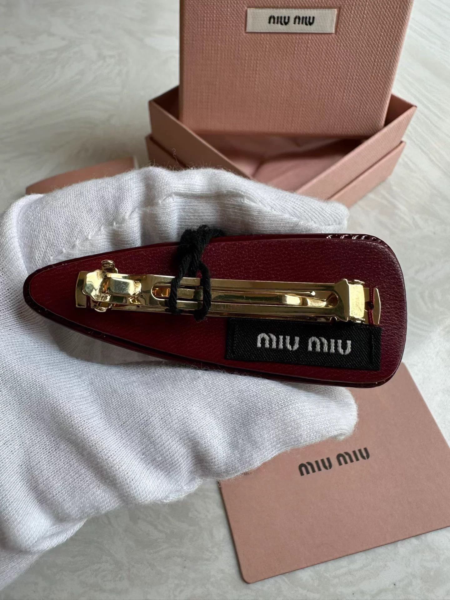 Miu Miu MIU MIU Burgundy Resin Hair Clip - Sweet Cool Size ONE SIZE - 6 Thumbnail
