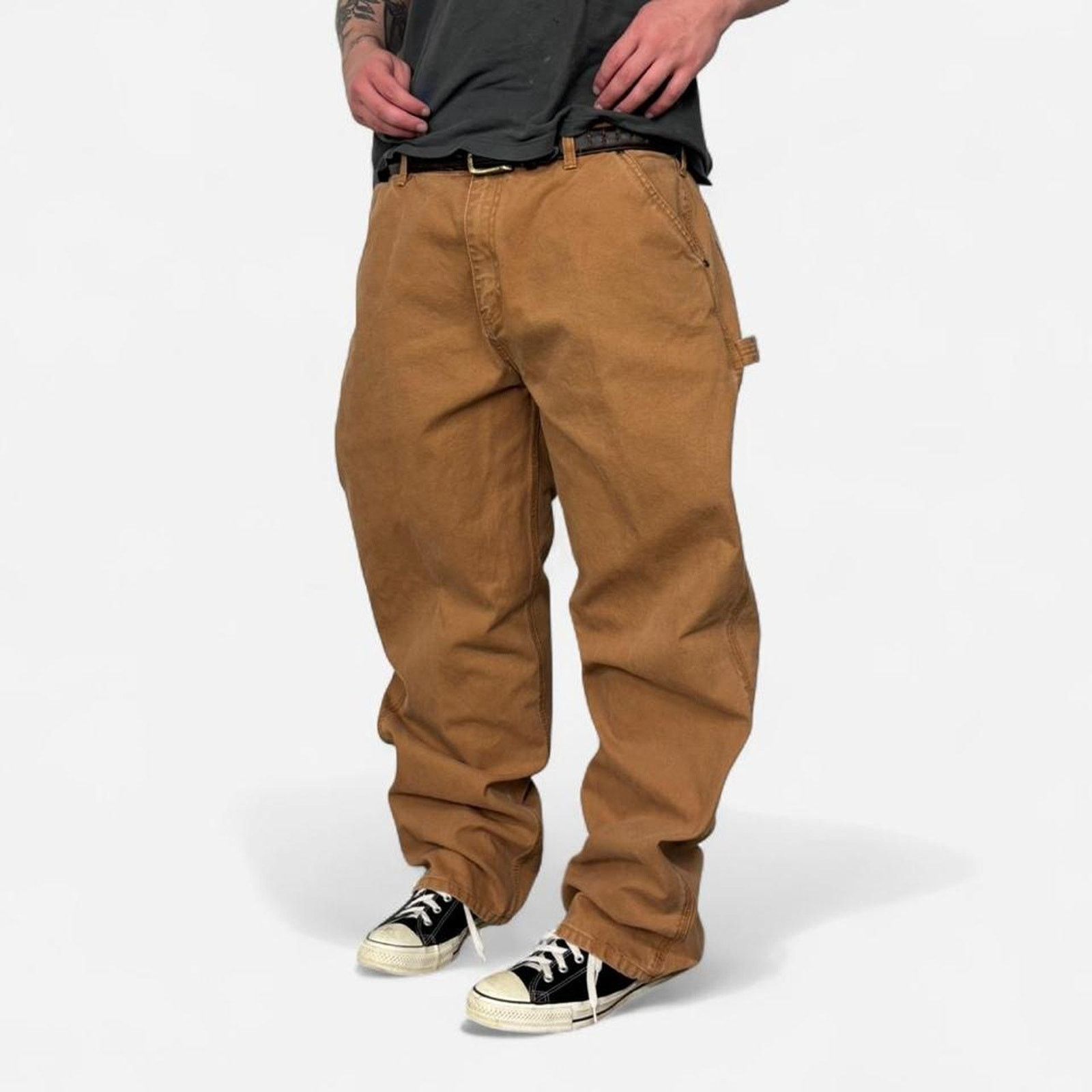 Vintage Vintage Carhartt Style Tan Baggy Carpenter Pants Size US 40 / EU 56 - 2 Thumbnail