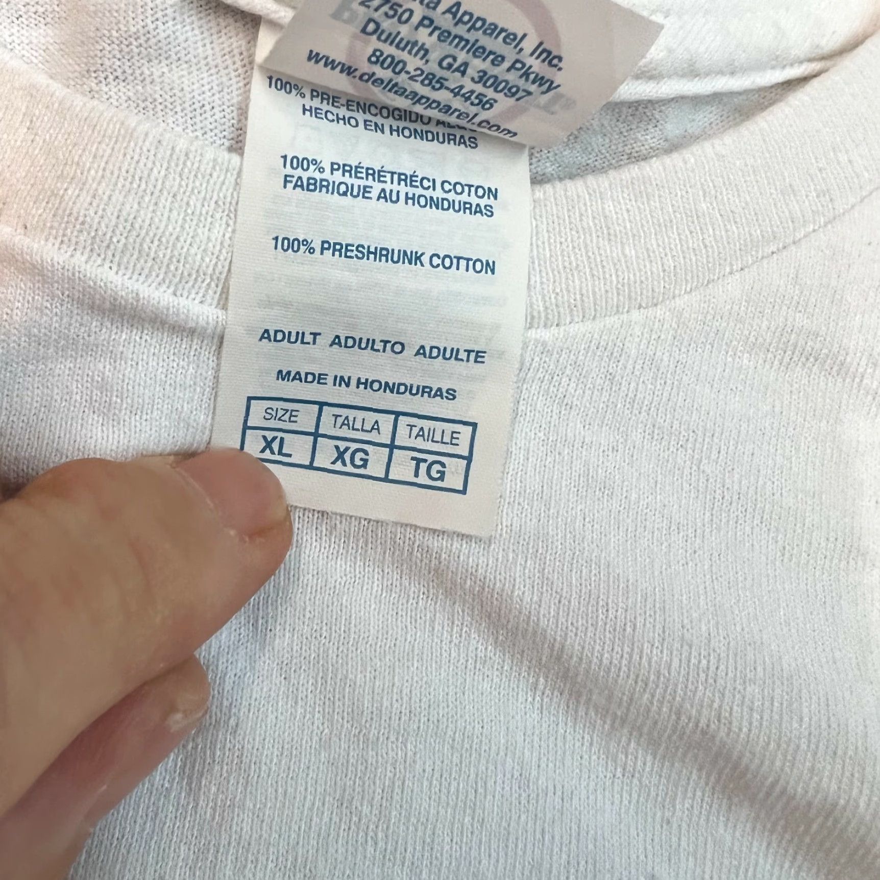 Delta Delta Pro Weight T-Shirt Mens Short Sleeve White Graphic Logo Crew Neck XL Size Size US XL / EU 56 / 4 - 6 Thumbnail