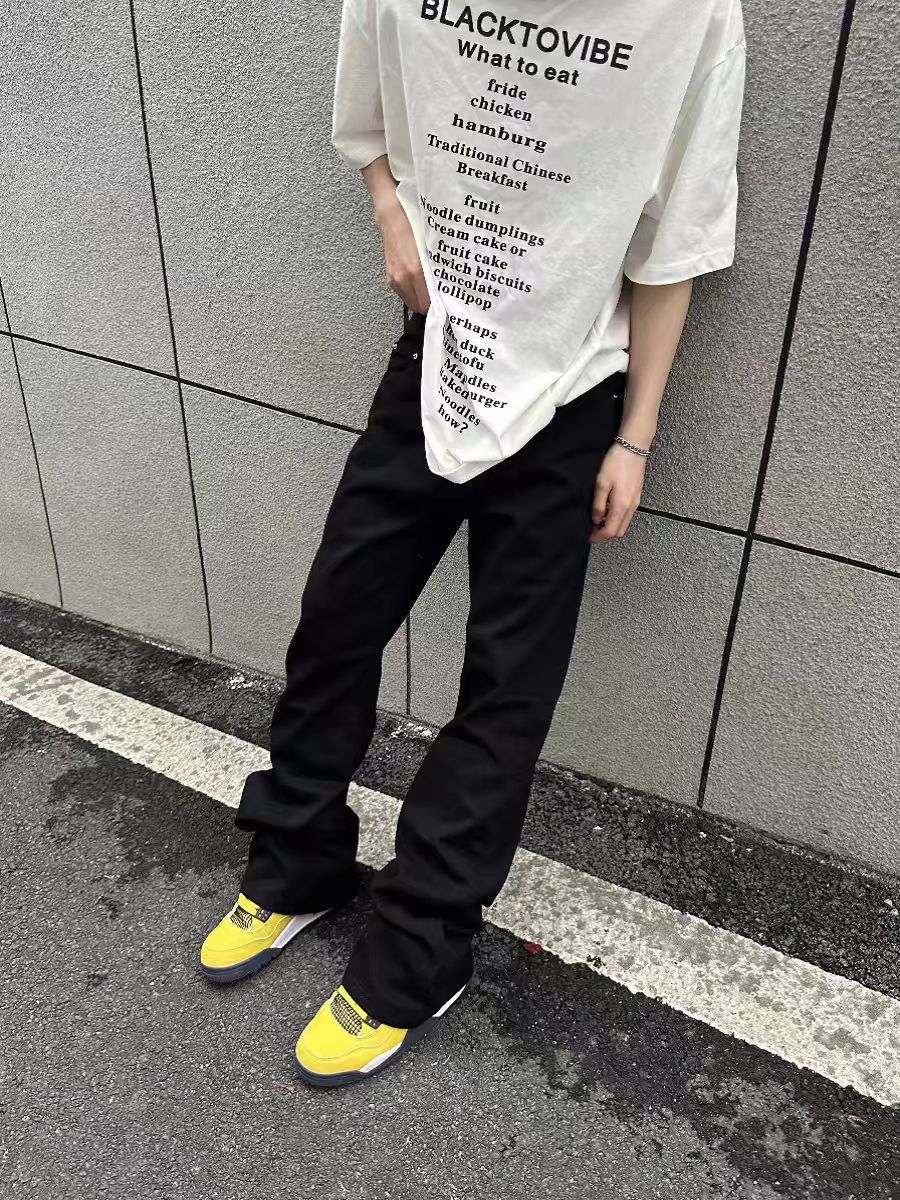 Japanese Brand × Jean Vintage Y2K Black Machete Micro Flare Jeans Size US 30 / EU 46 - 4 Thumbnail