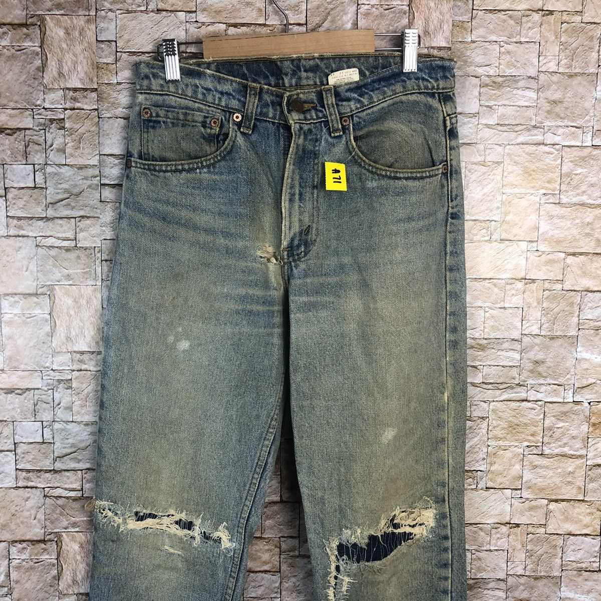 Levi's 512 Levis faded Blue ripped Distressed Denim Pants #A71 Size US 31 - 5 Thumbnail