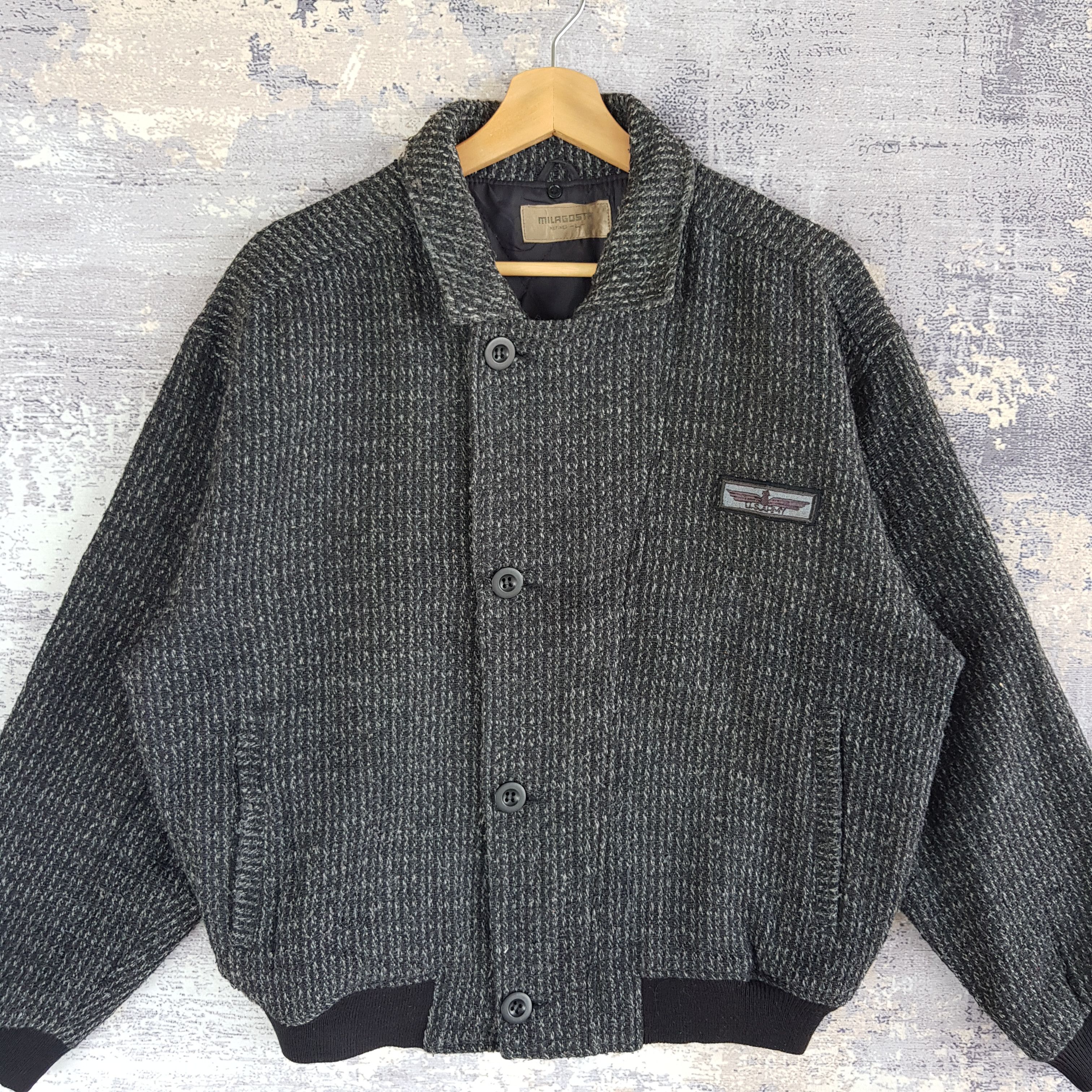 Japanese Brand × Vintage Vintage Japanese Milasosta Varsity Jacket Wool Jacket Size US M / EU 48-50 / 2 - 4 Thumbnail