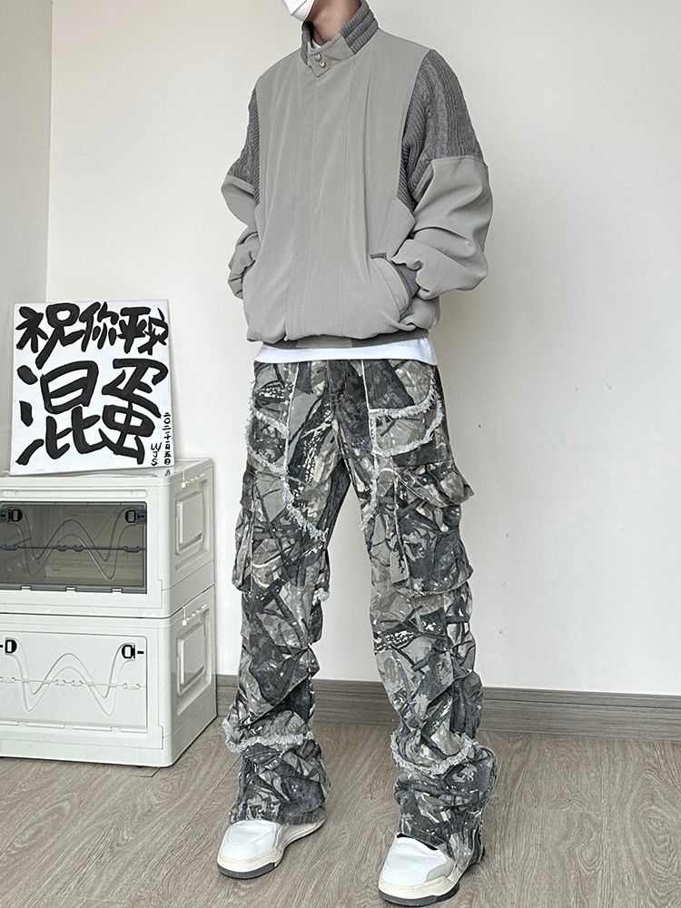 image of Cargo Camo Stacked Pants, Men's (Size 30)